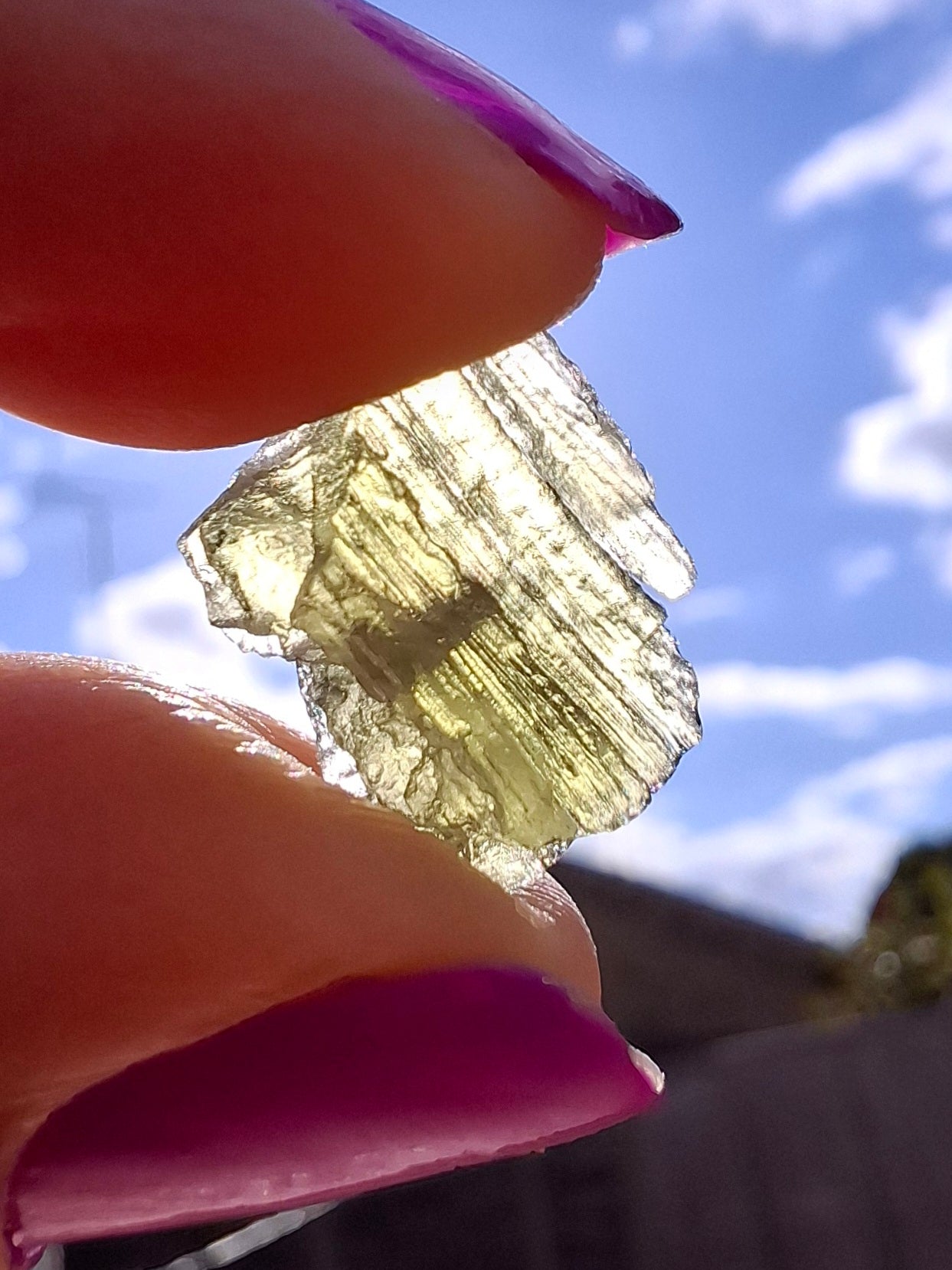 Moldavite Piece, 1.00g, Tektite (Ref: 1442)