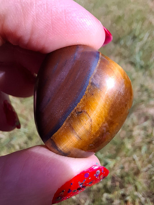 Tigers Eye, Tumble Stone, Crystal (Ref: T135)