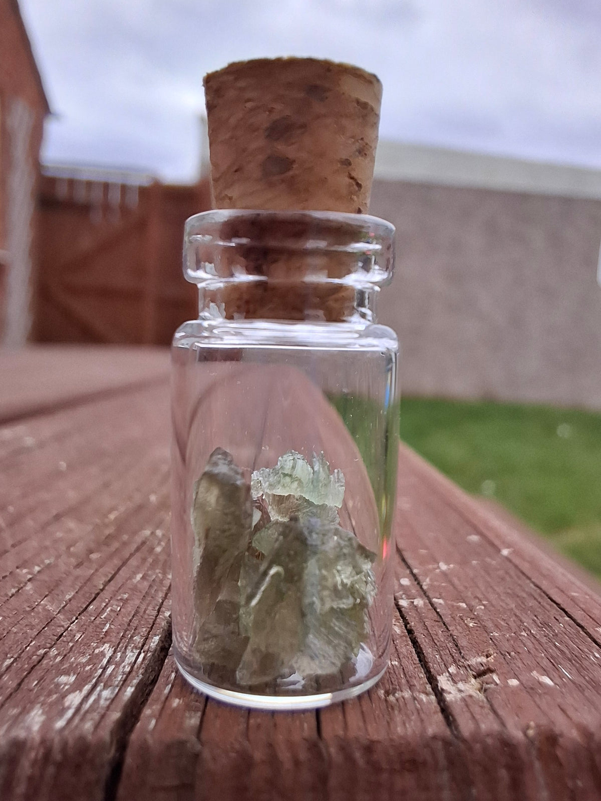 Moldavite Chips (0.50g) in 1ml Bottle, Tektite (Ref: B21)