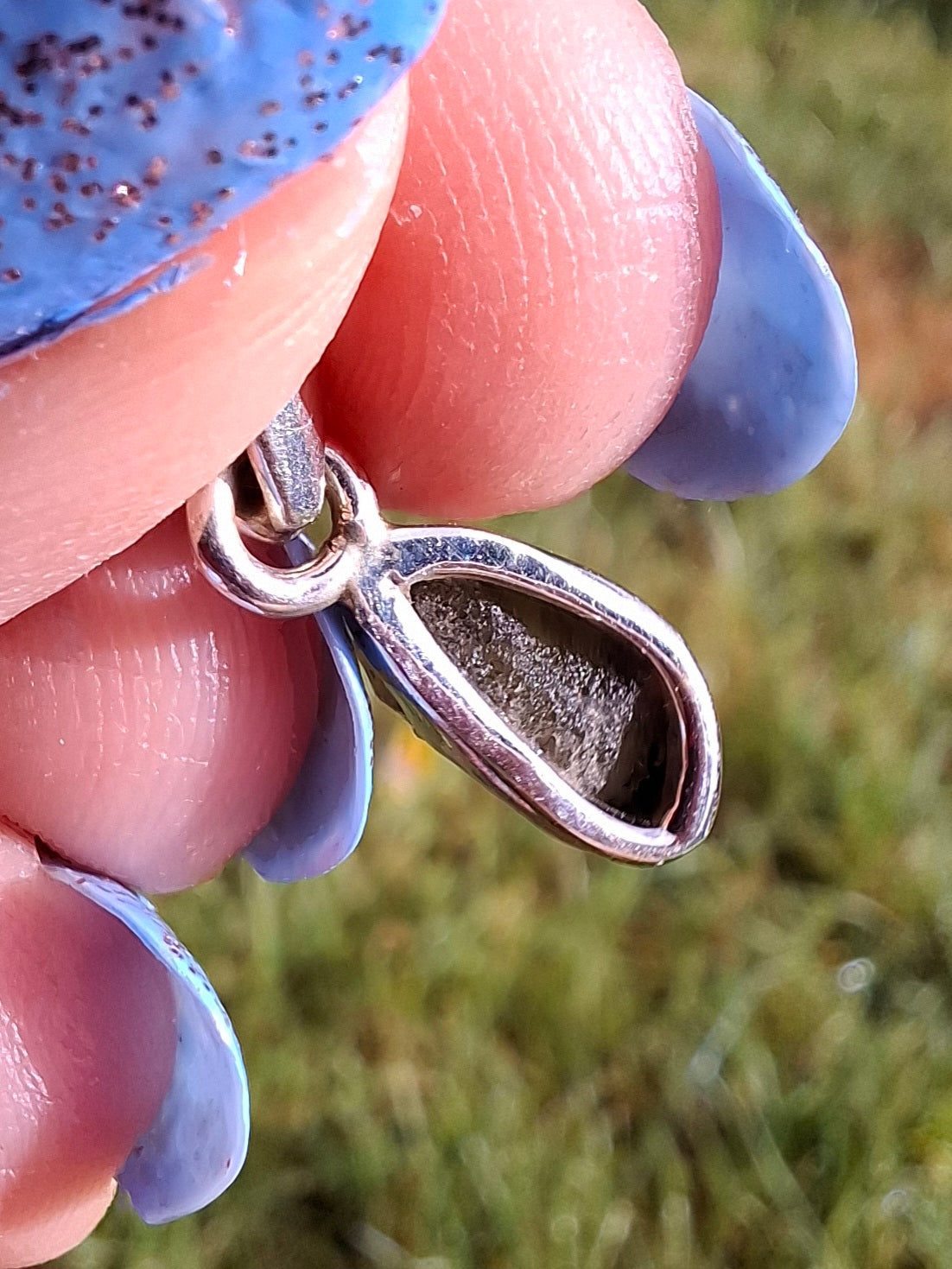 Moldavite Pendant, 925 Silver, Tektite (Ref:P41)