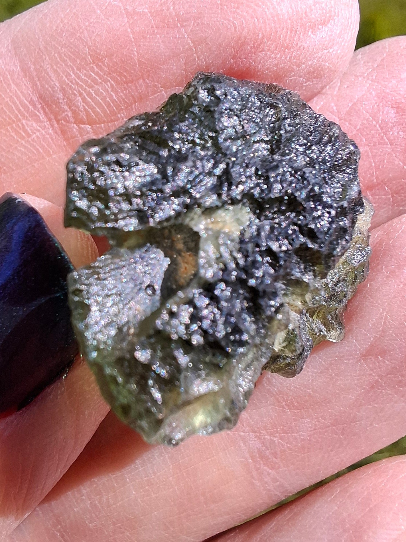 Moldavite Piece, NESMEN, 6.92g, Tektite (Ref: 1375)