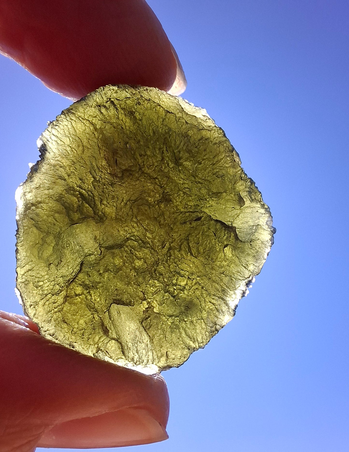 Moldavite Piece, CHLUM, 12.82g, Tektite (Ref: 1046)