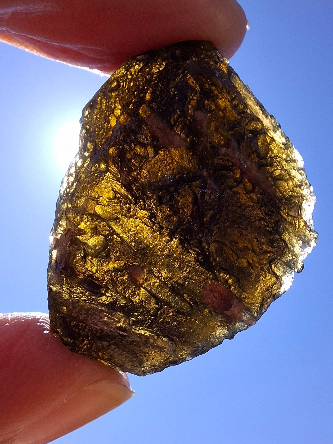 Moldavite Piece, JAKULE, 11.41g, Tektite (Ref: 1176)