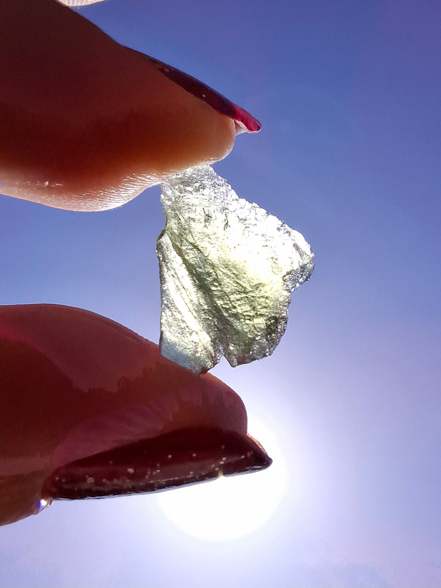 Moldavite Piece, 0.87g, Tektite (Ref: 1477)