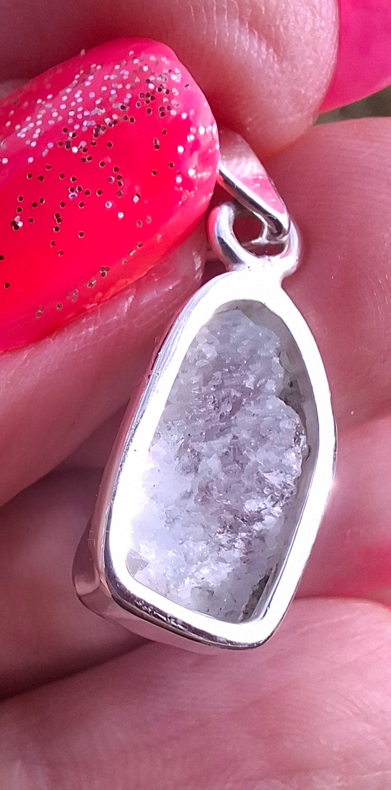 Aquamarine Pendant, 925 Silver, Crystal 🌈 (Ref: AQ4)