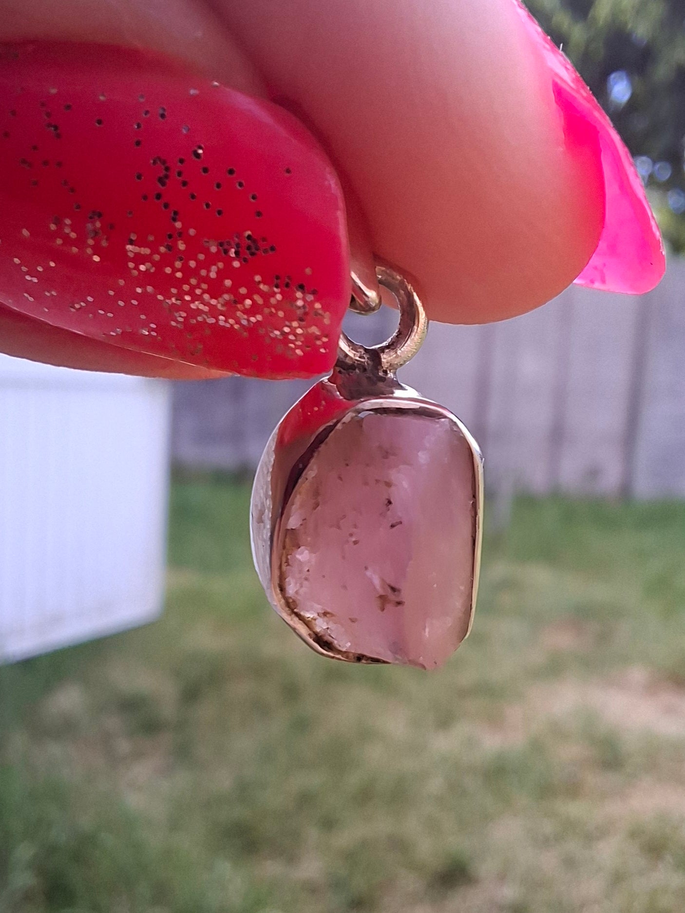 Pink Tourmaline Pendant, 925 Silver, Crystal (Ref: PT90)