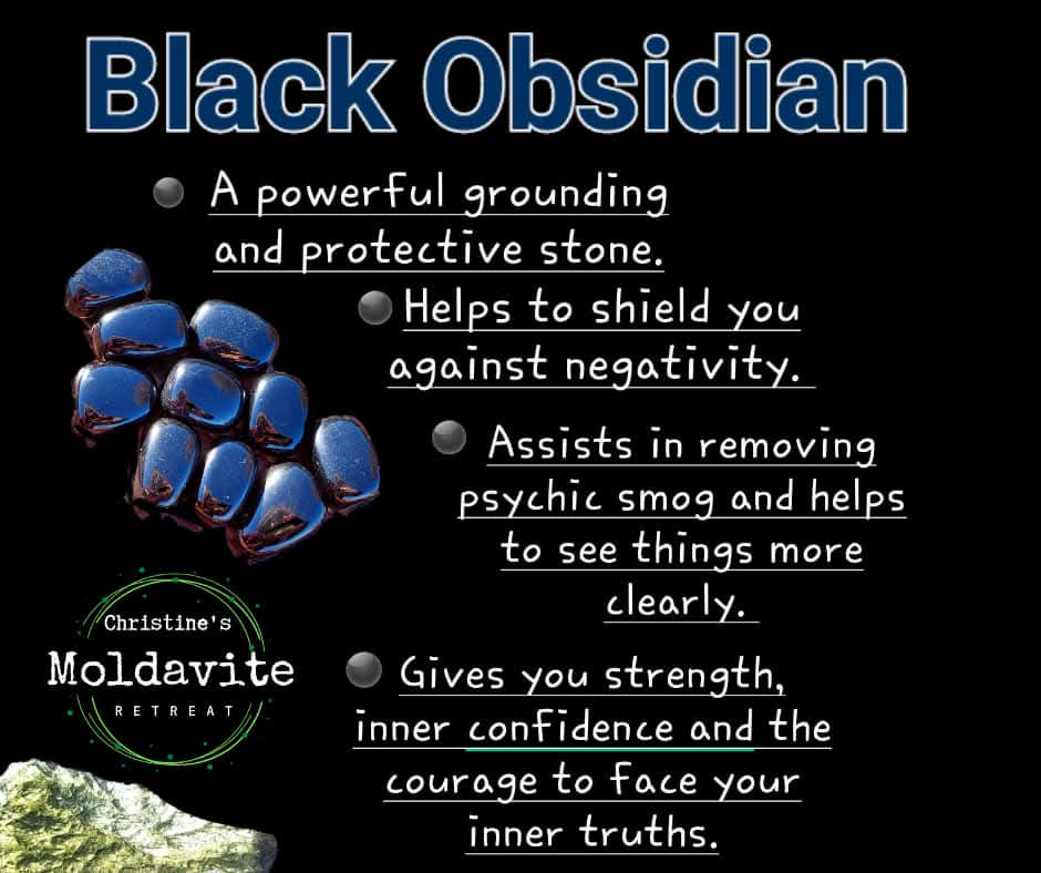 Black Obsidian, Tumble Stone x1, Crystal (Ref: T78)