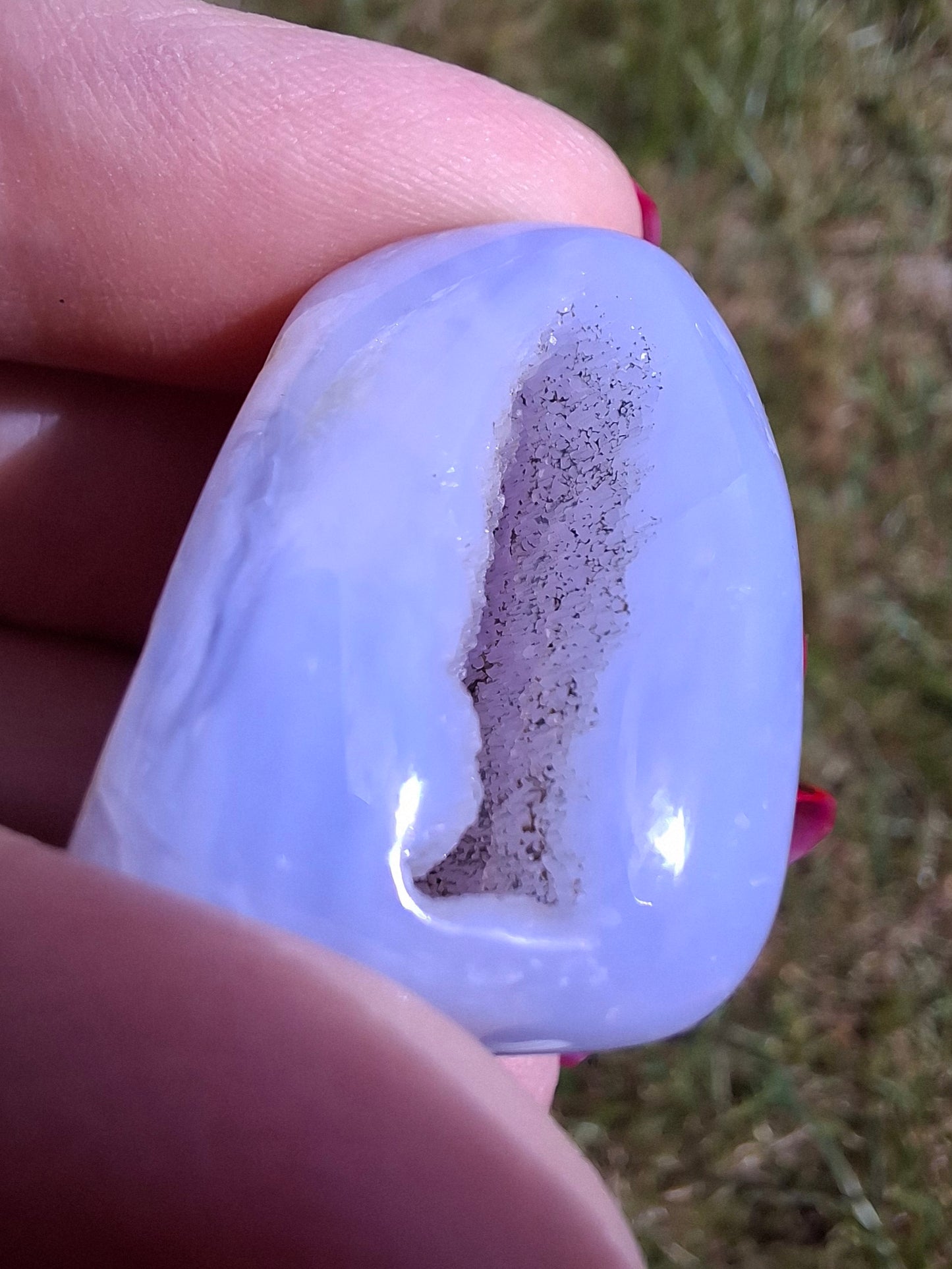 Blue Lace Agate, Tumble Stone, Crystal (Ref: T138)