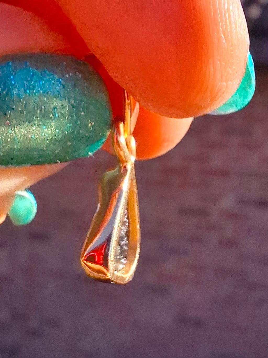 Moldavite Pendant, 14K GOLD Plated, Tektite (Ref: P452)