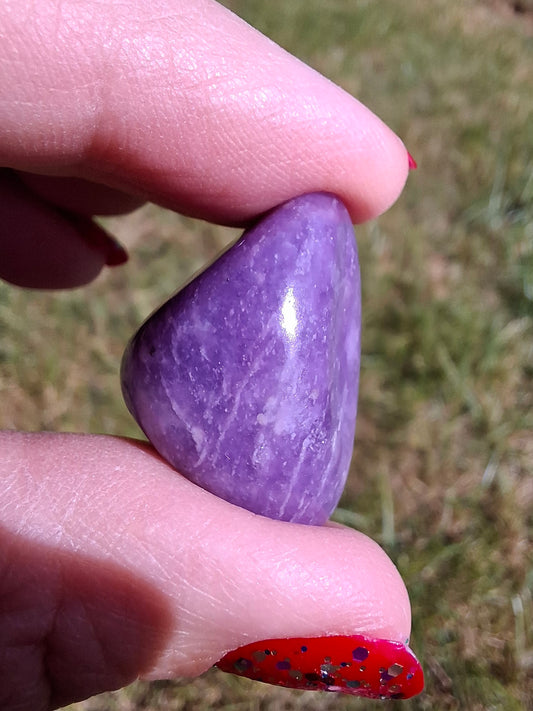 Lepidolite, Tumble Stone, Crystal (Ref: T117)