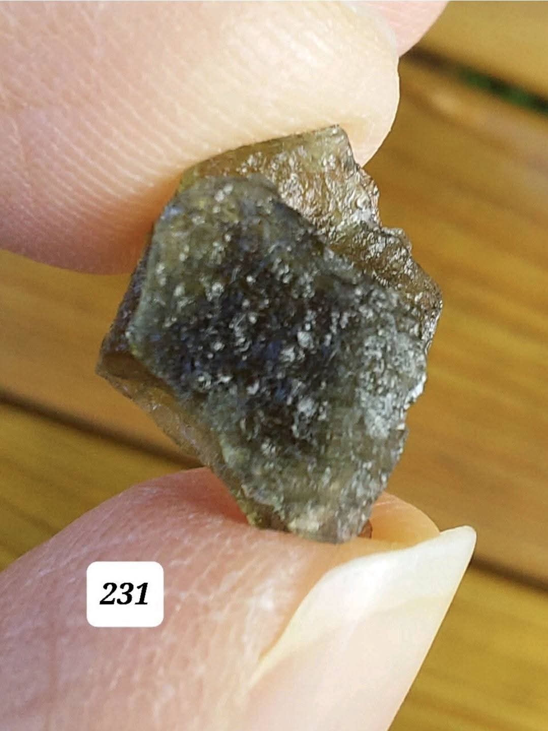 Moldavite Piece, 0.87g, Tektite (Ref: 231)