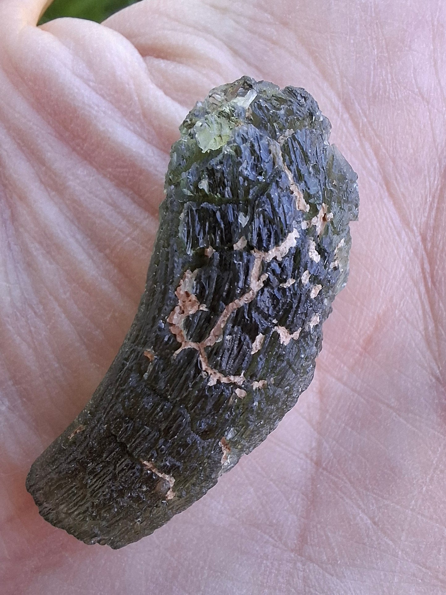 Moldavite Piece, NESMEN, 8.04g, Tektite (Ref: 1377)