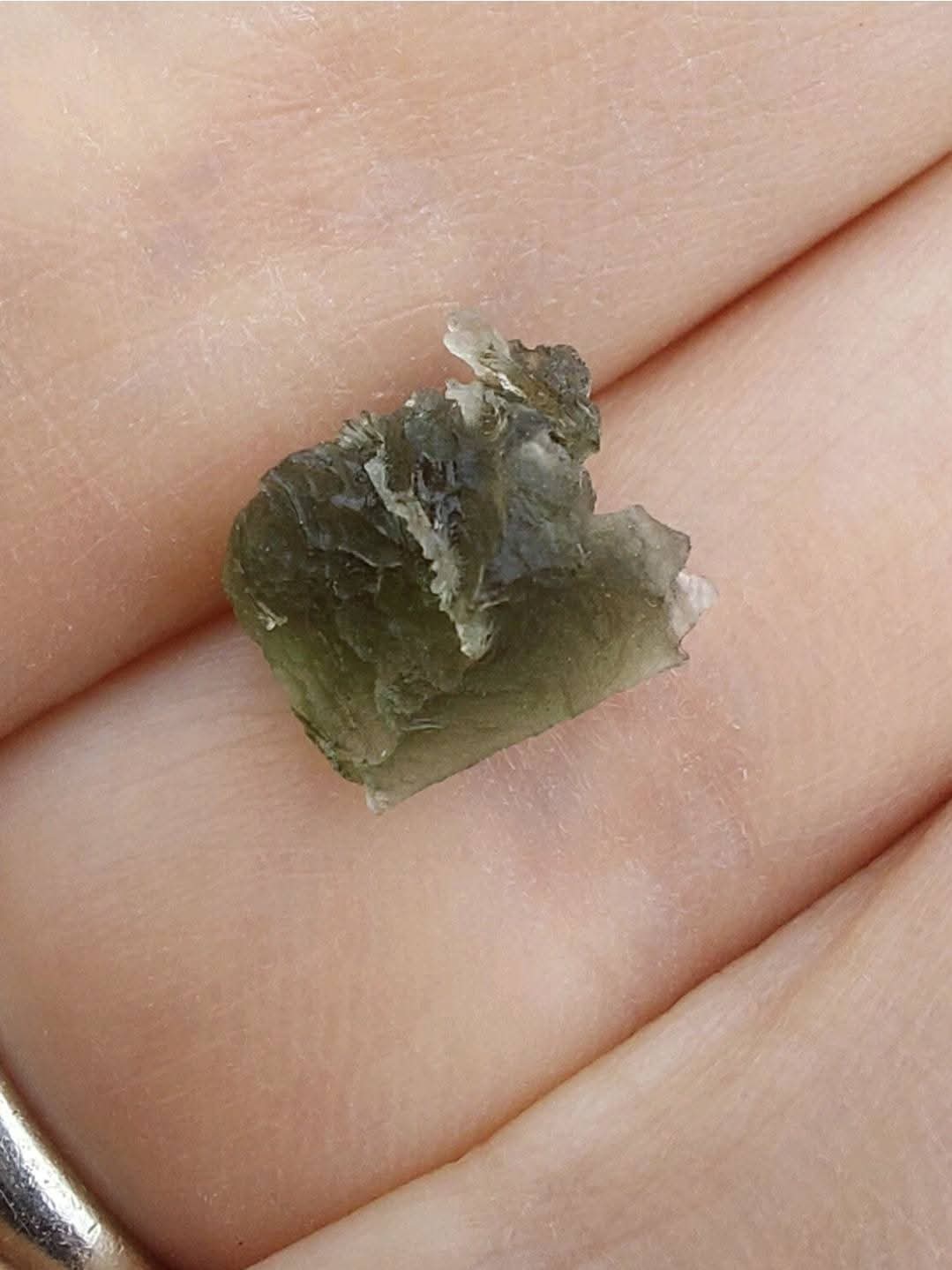 Moldavite Piece, 0.63g, Tektite (Ref: 1032)