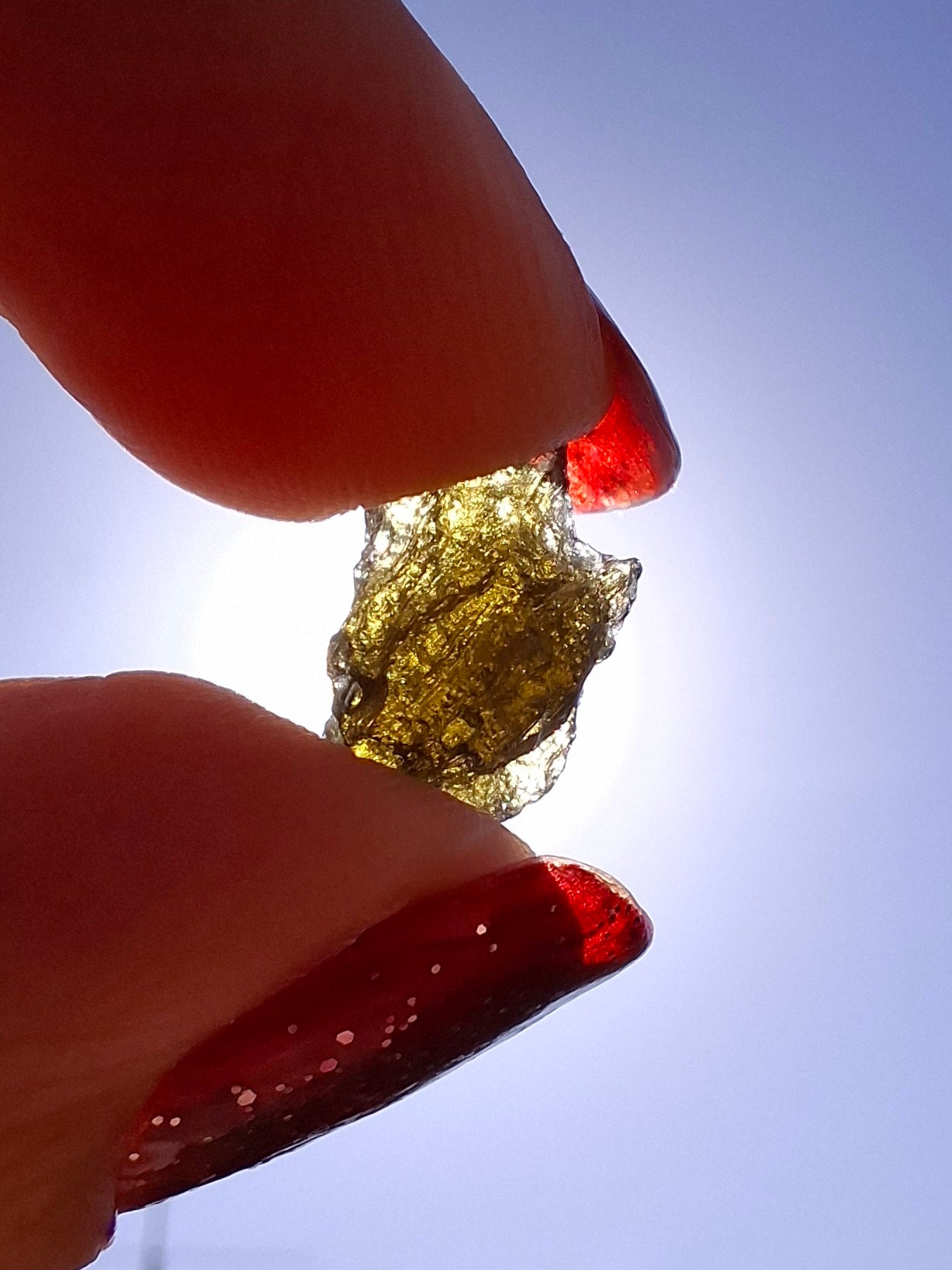 Moldavite Piece, 0.59g, Tektite (Ref: 1465)