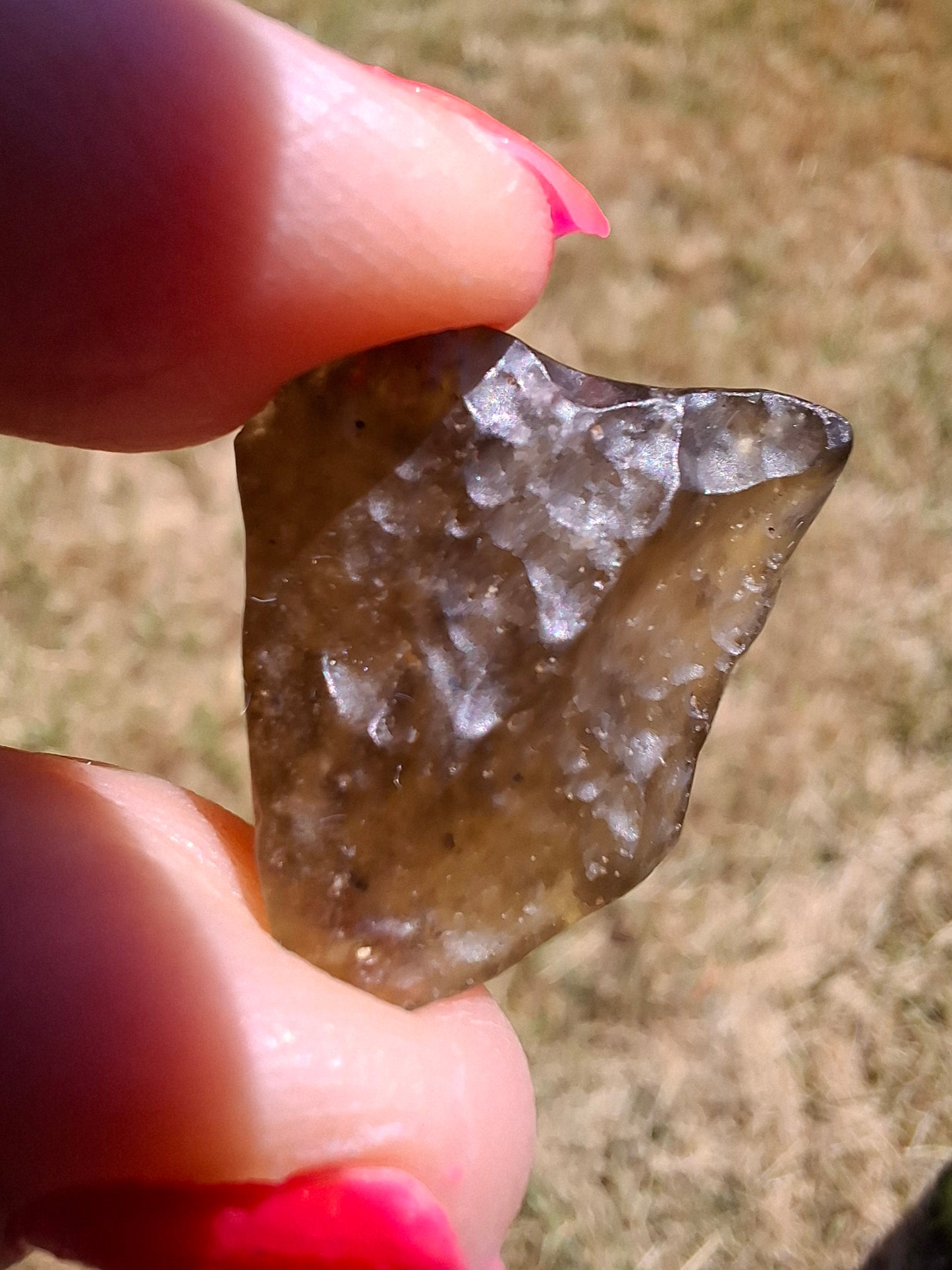 Libyan Desert Glass (darker) Piece, 3.40g, Tektite (Ref: L1362)