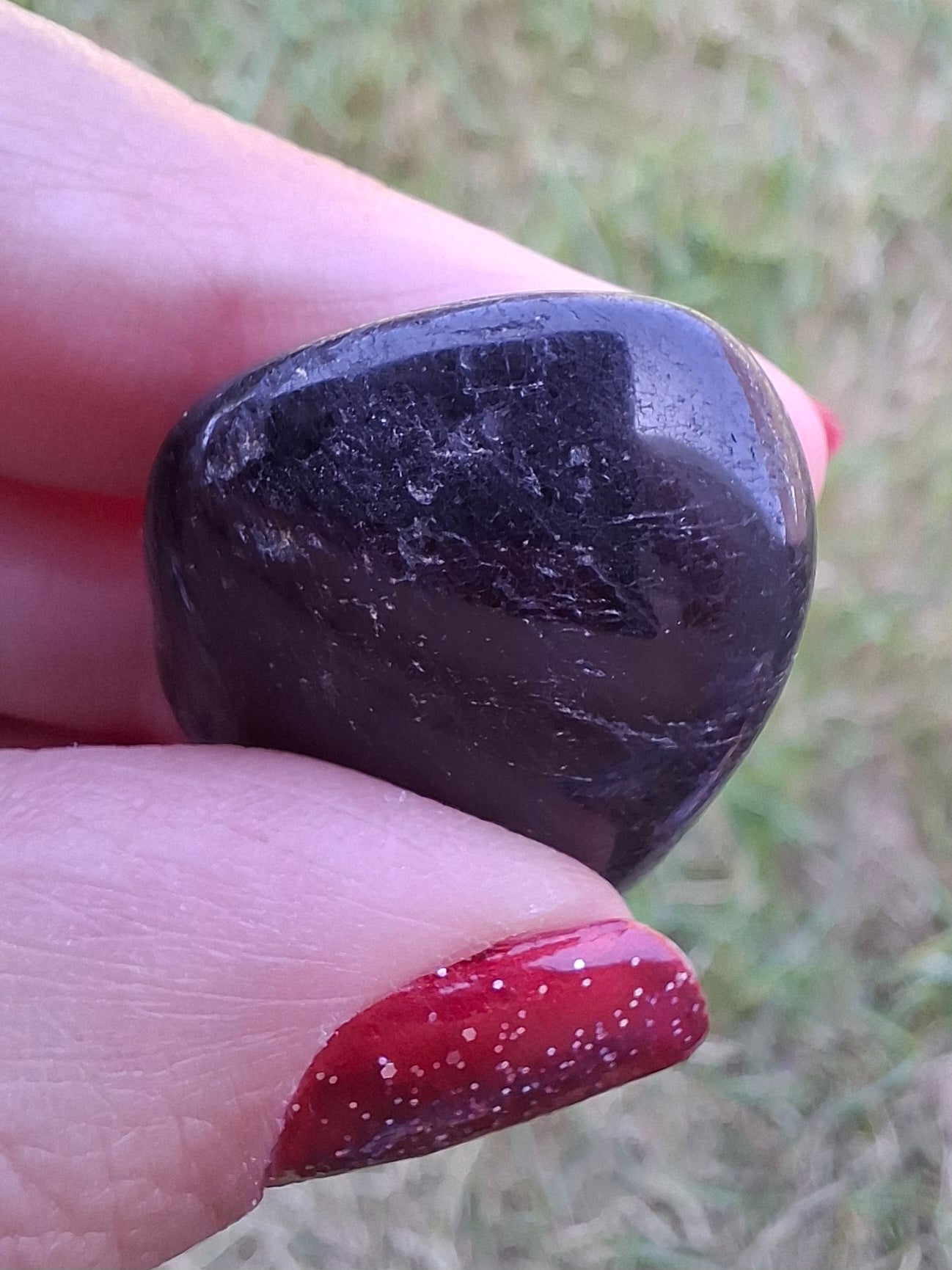 Black Tourmaline, Tumble Stone, Crystal (Ref: T221)