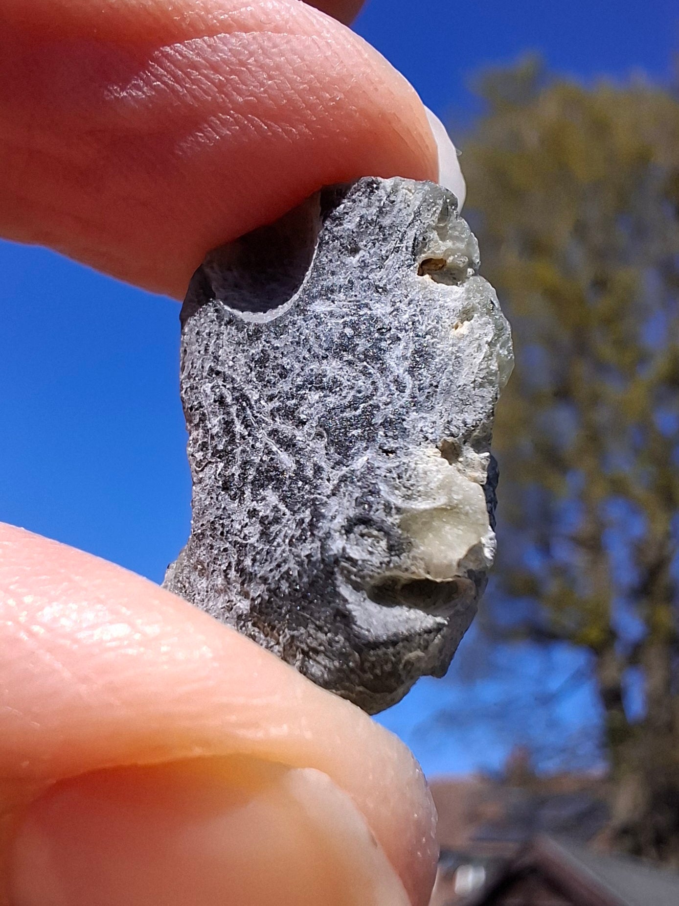 Moldavite Piece, SNOWFLAKE, FROSTED, BARTOCHOV, 4.30g, Tektite (Ref: 1363)