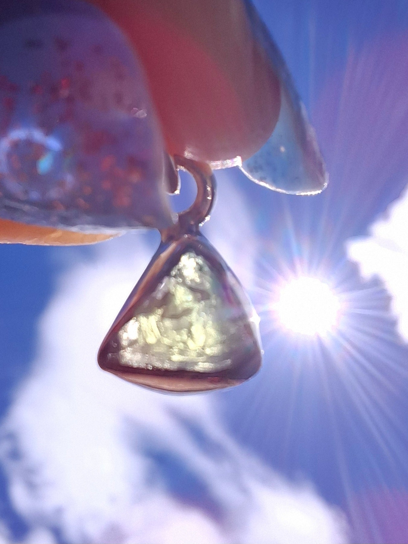 Moldavite Pendant, 925 Silver, Tektite (Ref: P83)