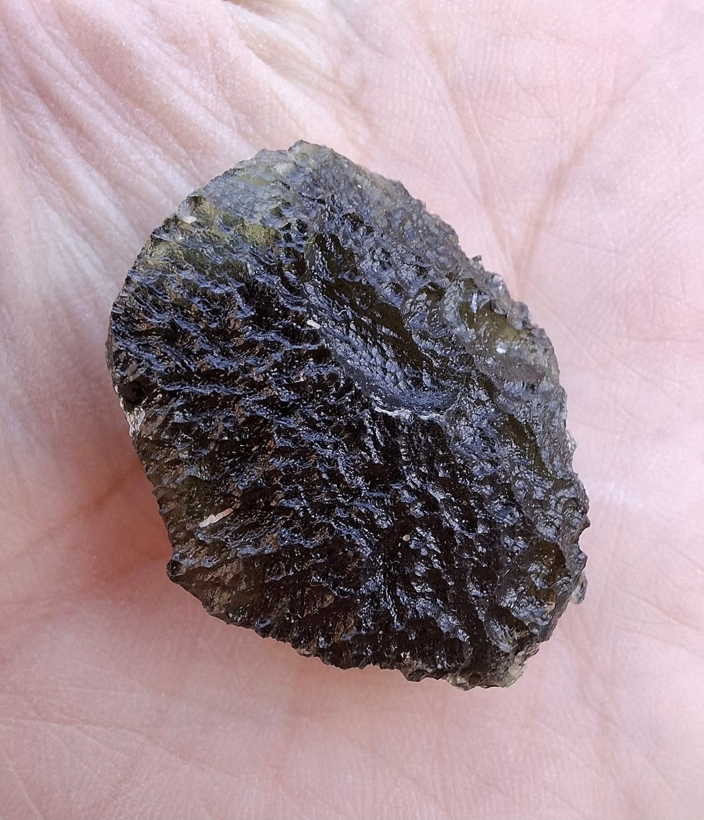 Moldavite Piece, CHLUM MAROUSKOVO POLE, 15.55g, Tektite (Ref: 1180)