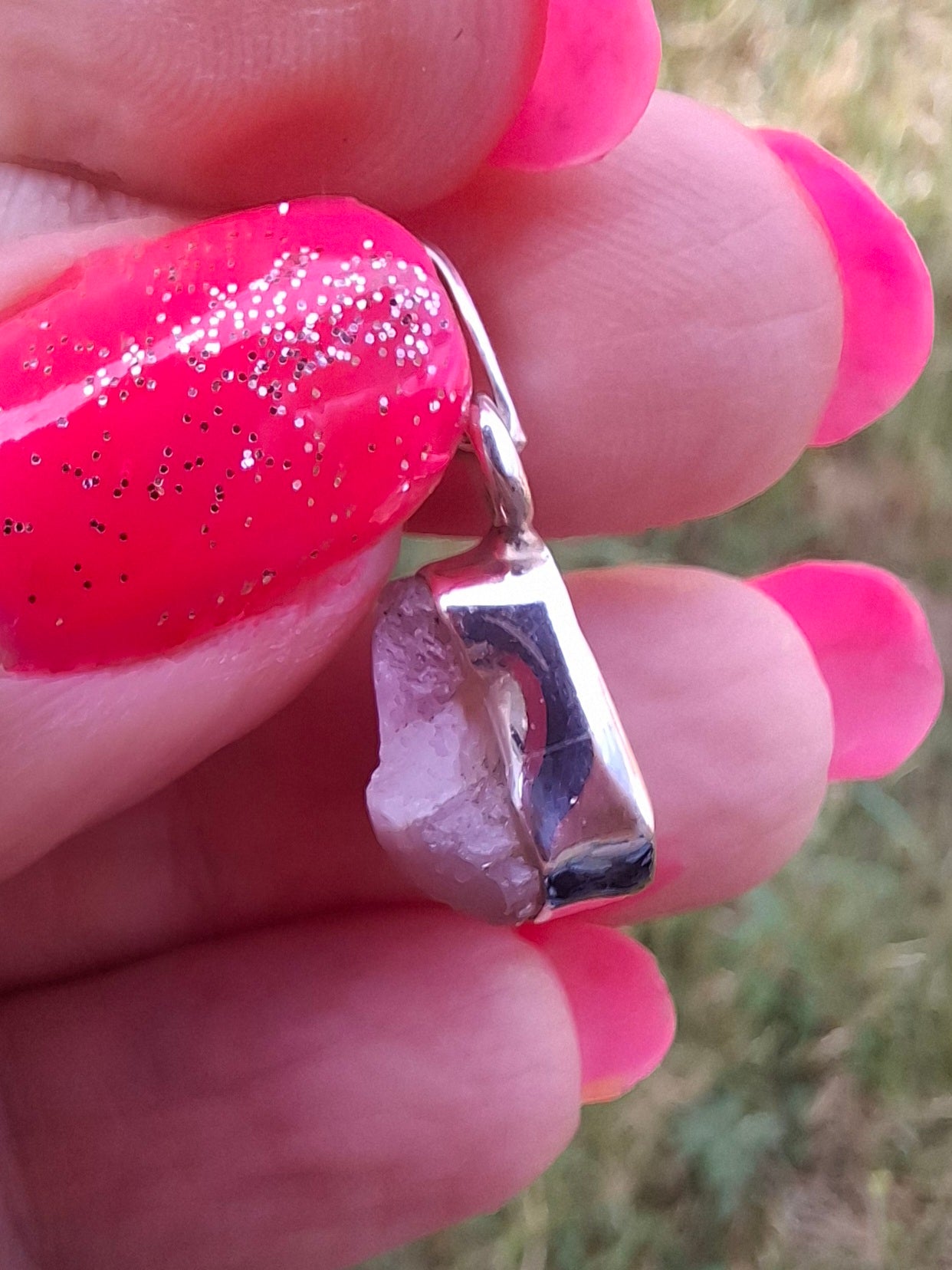 Pink Tourmaline Pendant, 925 Silver, Crystal (Ref: PT71)