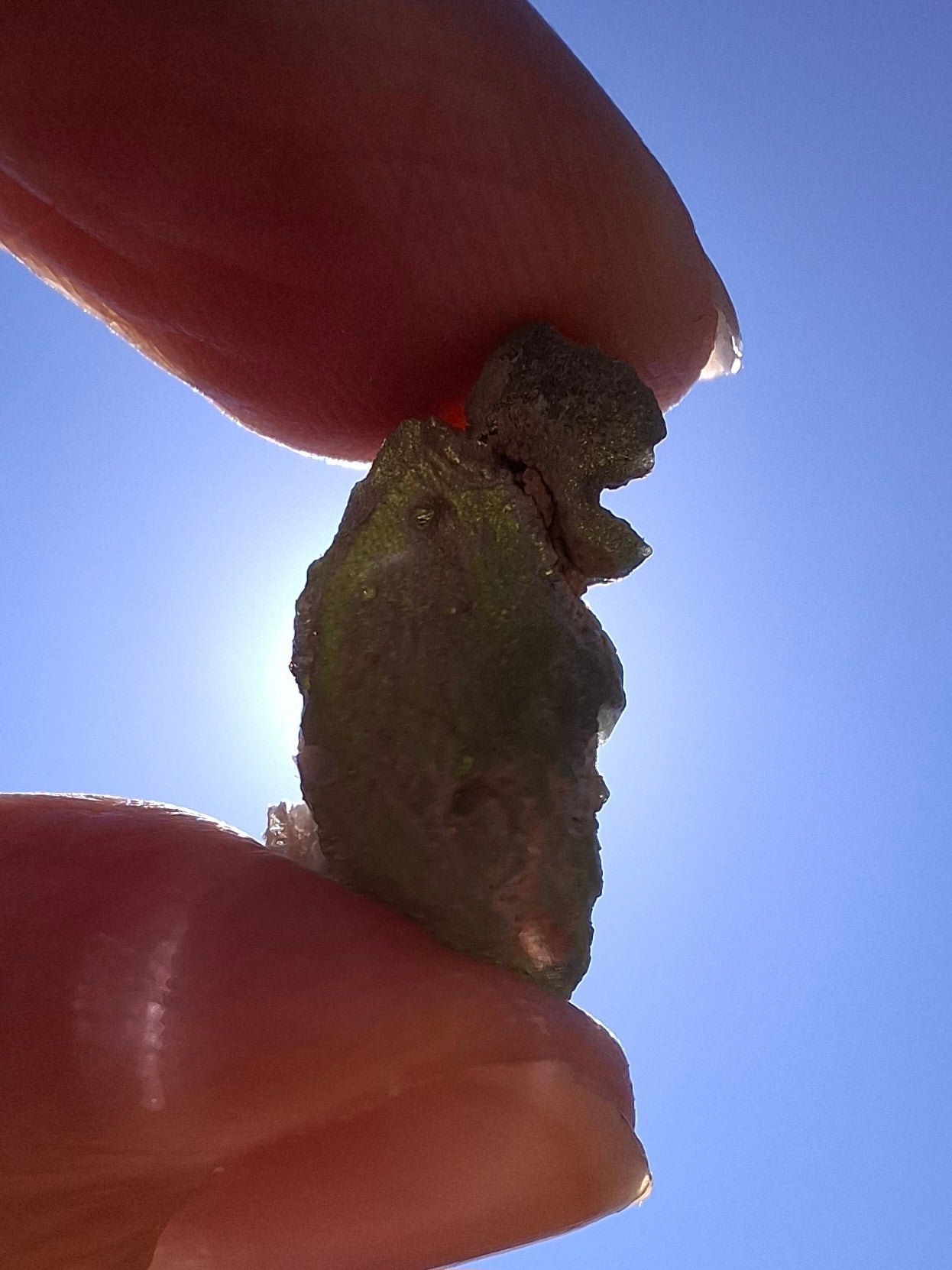 Moldavite Piece, SNOWFLAKE, FROSTED, BARTOCHOV, 3.00g, Tektite (Ref: 1370)