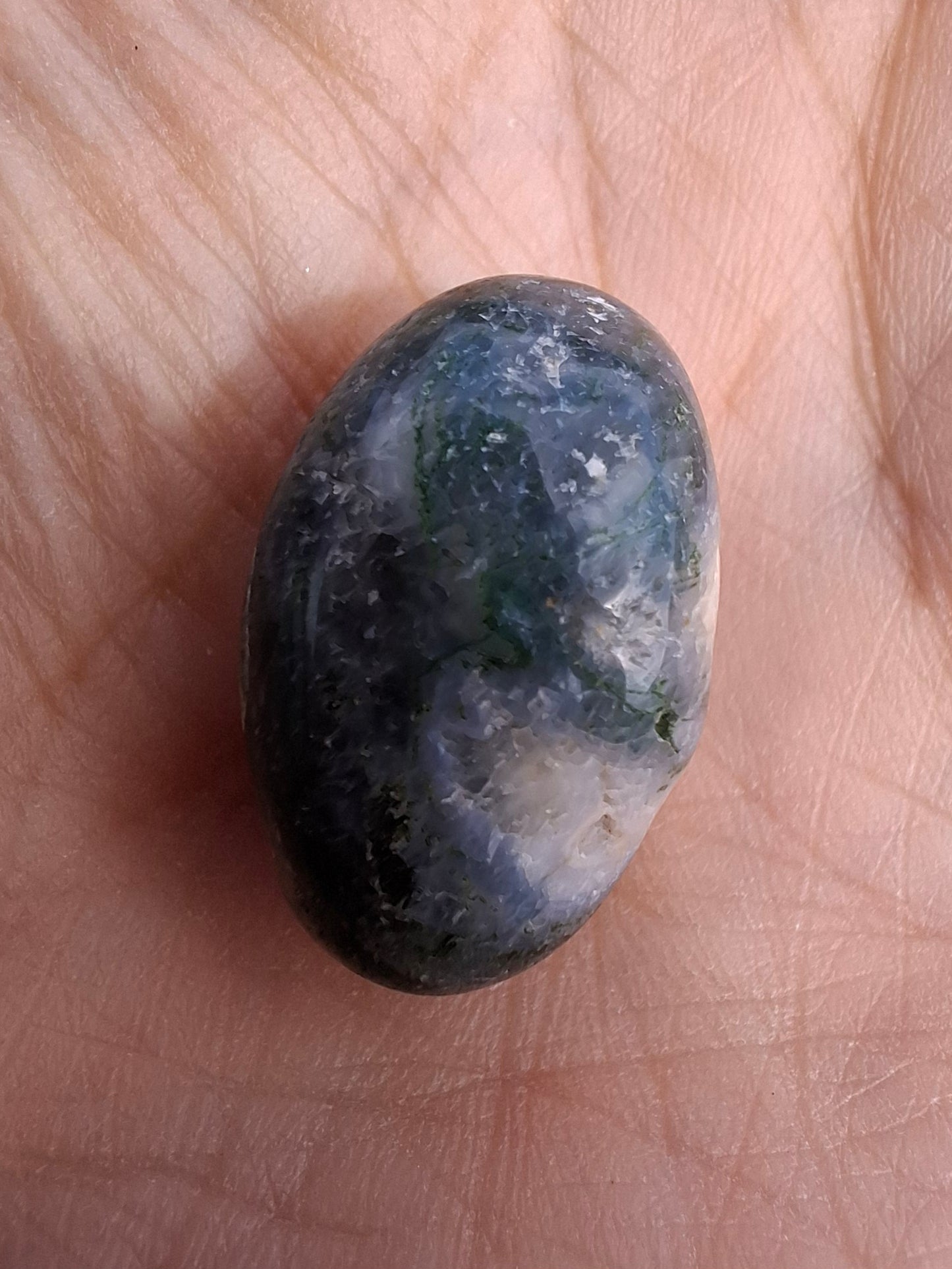 Green Moss Agate, Tumble Stone, Crystal (Ref: T168)