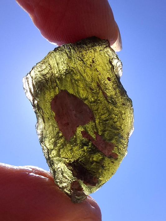 Moldavite Piece, NESMEN HURKA, 8.81g, Tektite (Ref: 978)