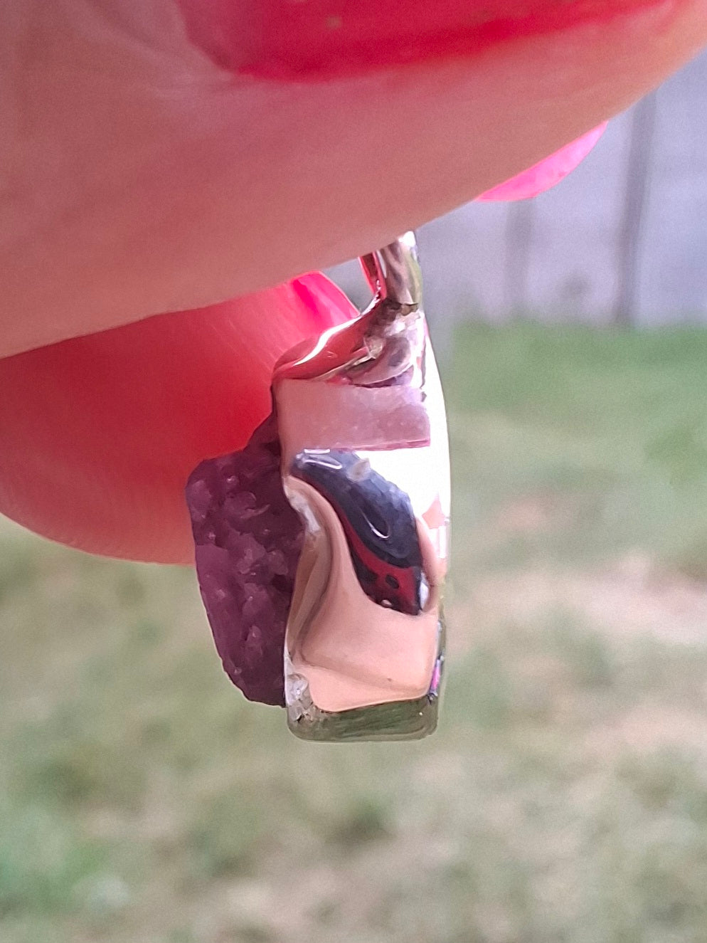 Pink Tourmaline Pendant, 925 Silver, Crystal (Ref: PT18)