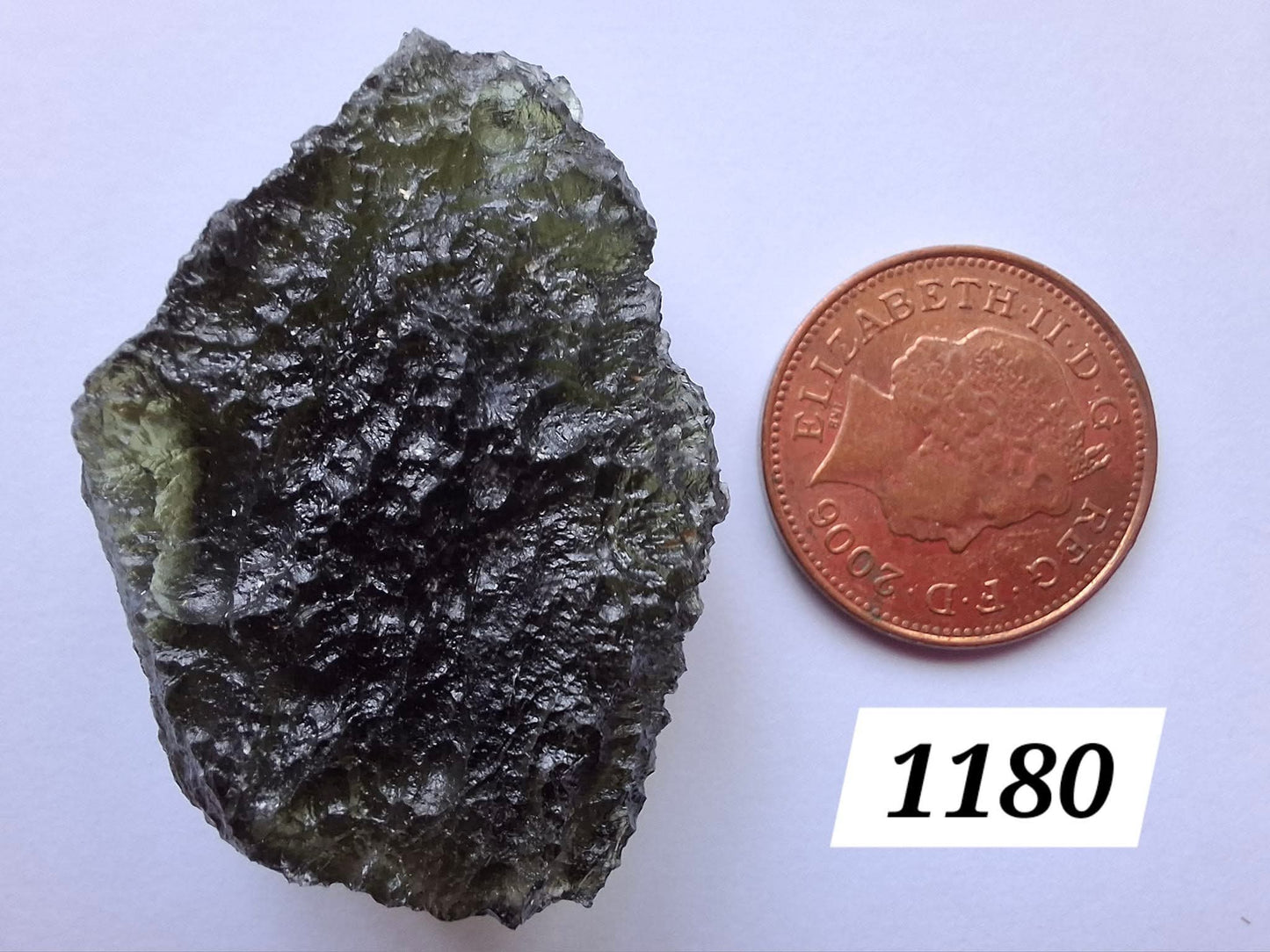 Moldavite Piece, CHLUM MAROUSKOVO POLE, 15.55g, Tektite (Ref: 1180)