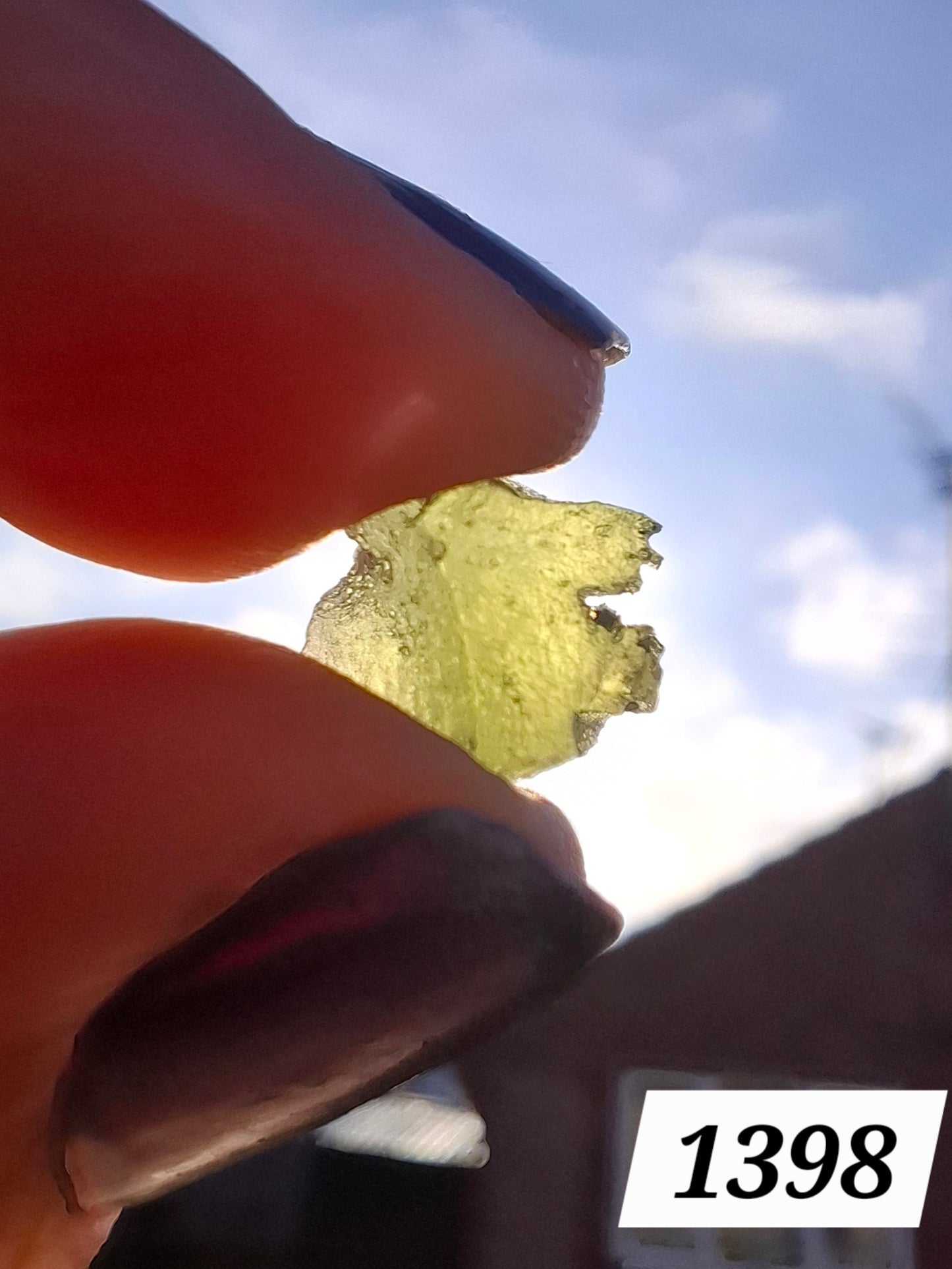 Moldavite Piece, 1.00g, Tektite (Ref: 1398)