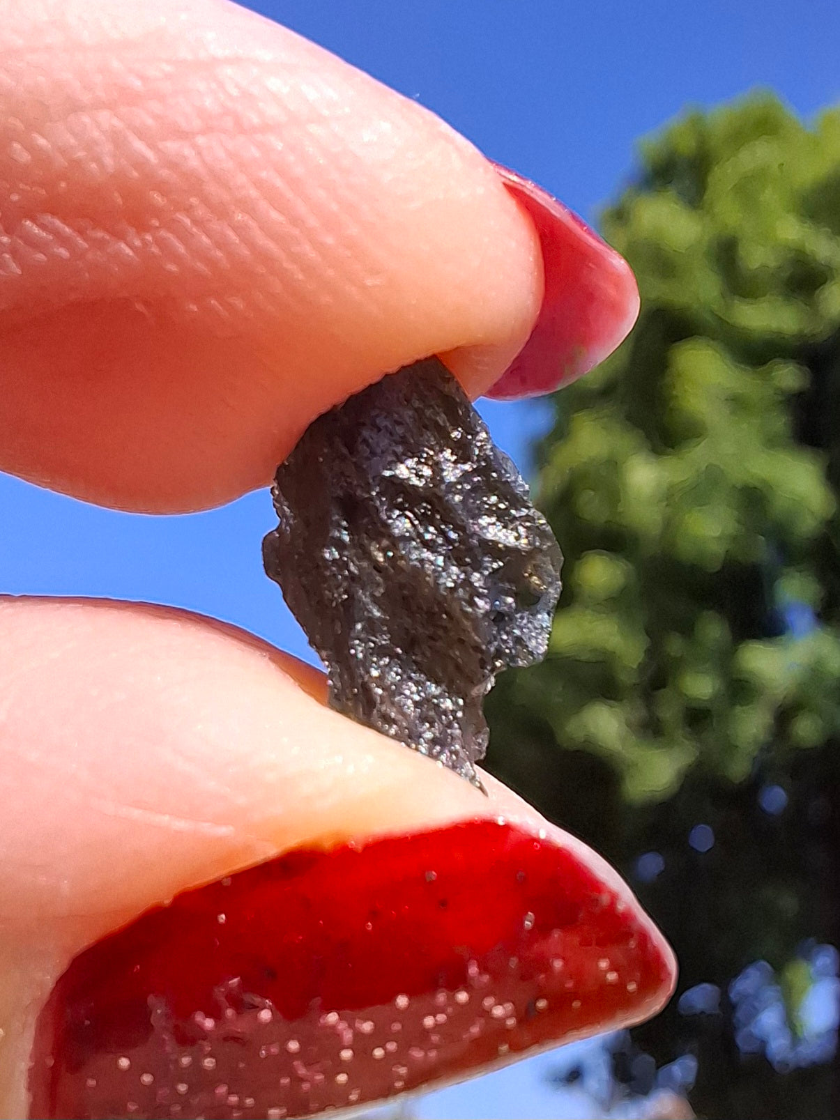 Moldavite Piece, 0.59g, Tektite (Ref: 1465)