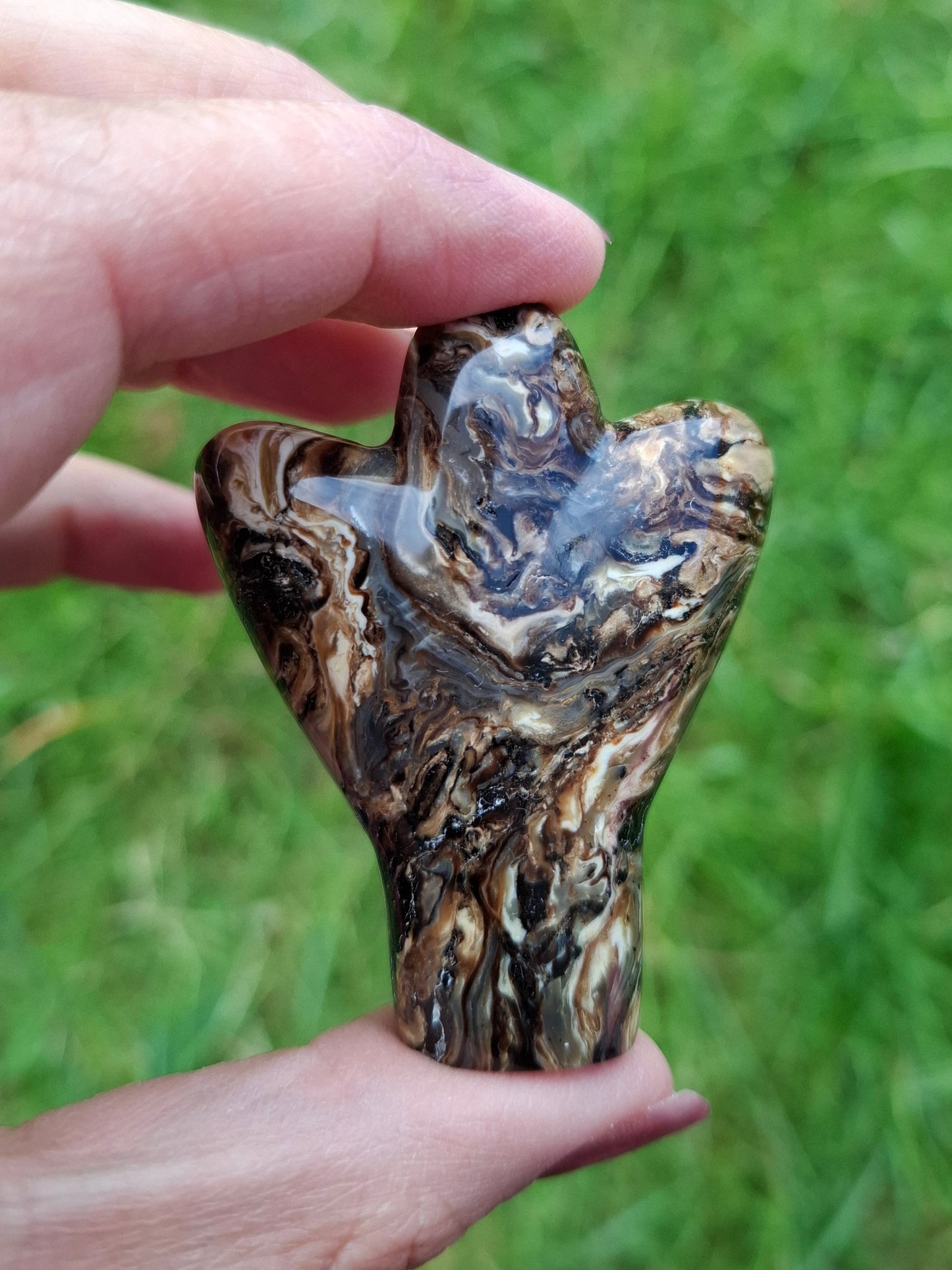 Red Amber Angel, 17.96g, Carving, Fossil (Ref: AA2)