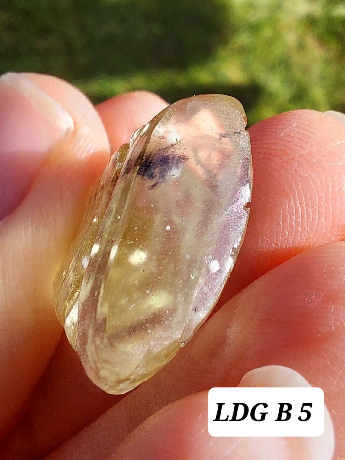 Libyan Desert Glass BUDDHA Carving, 4.61g, Tektite (Ref: LDG B5)