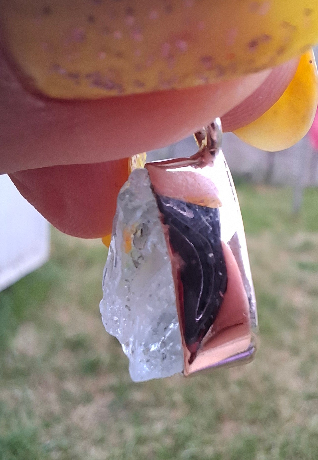 Aquamarine Pendant, 925 Silver, Crystal (Ref: AQ14)