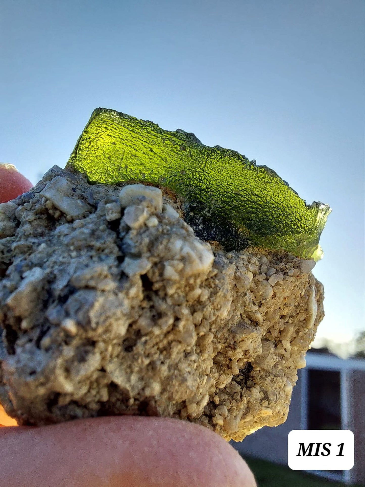 Moldavite In-Situ (in matrix), Besednice, Est-13g, Tektite (Ref: MIS1)