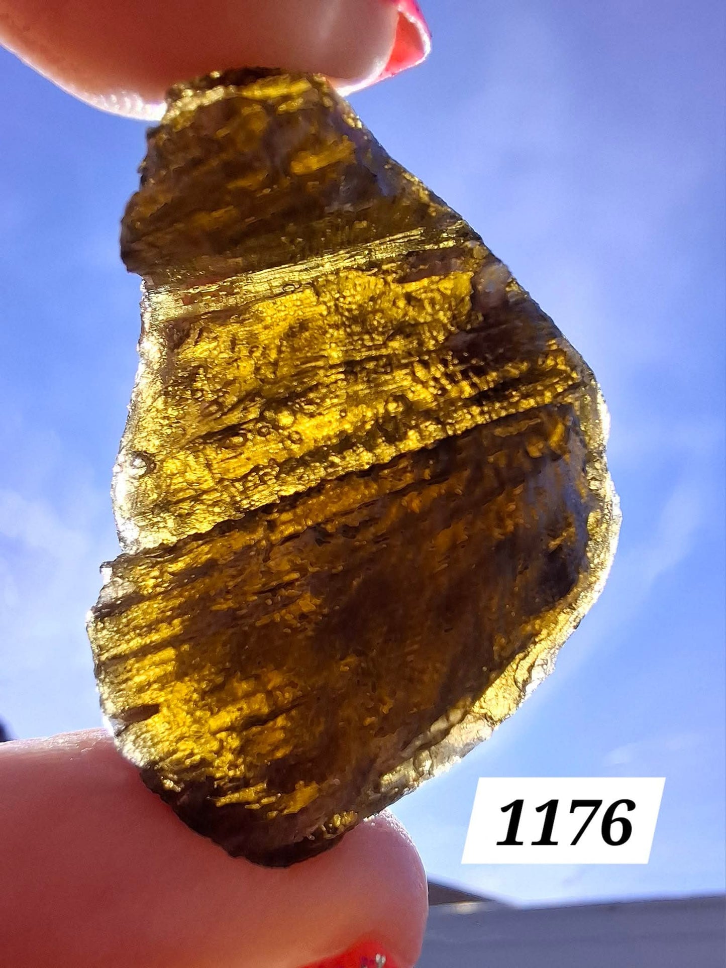 Moldavite Piece, JAKULE, 11.41g, Tektite (Ref: 1176)