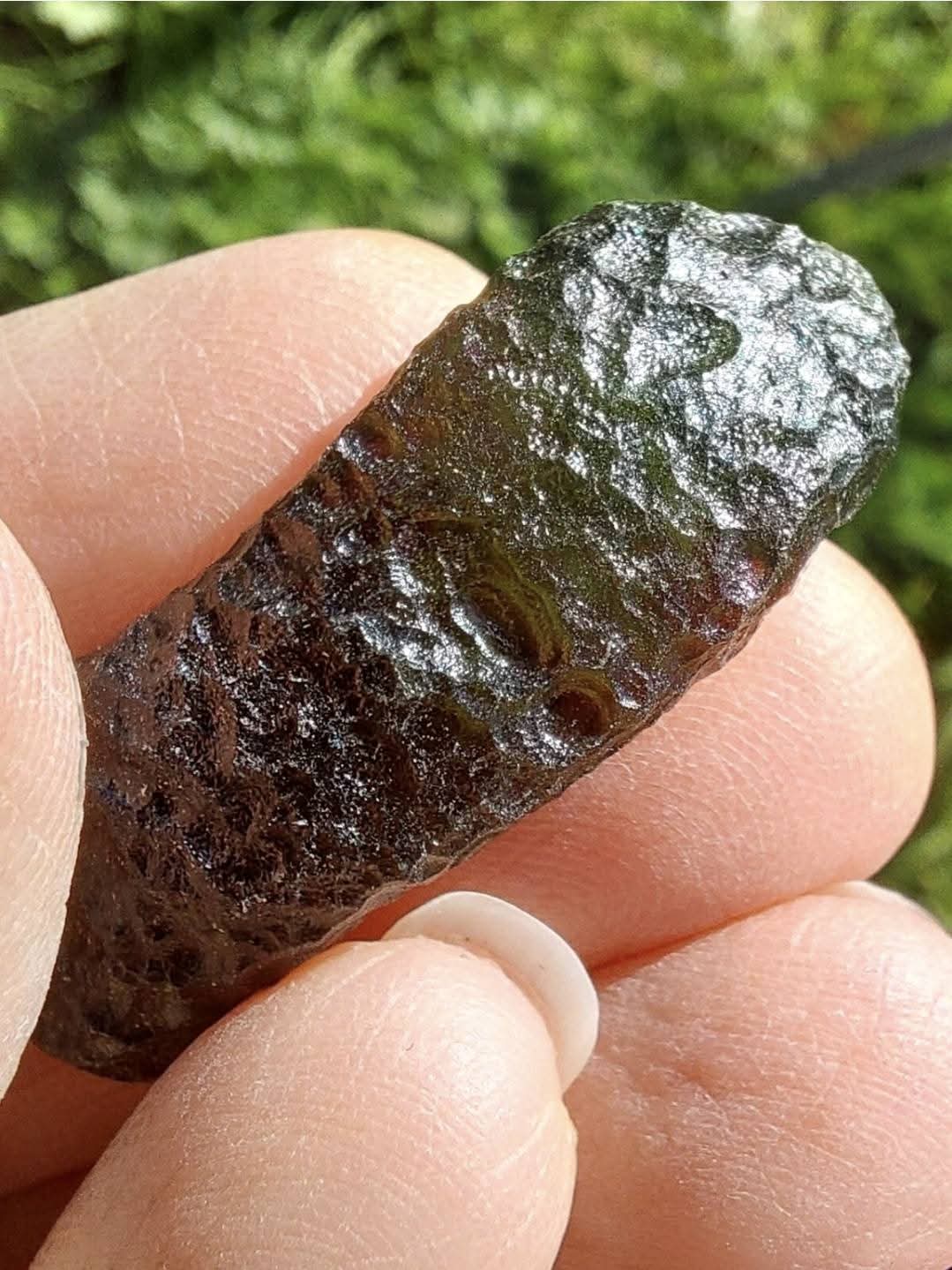 Moldavite Piece, NESMEN, 5.24g, Tektite (Ref: 1049)