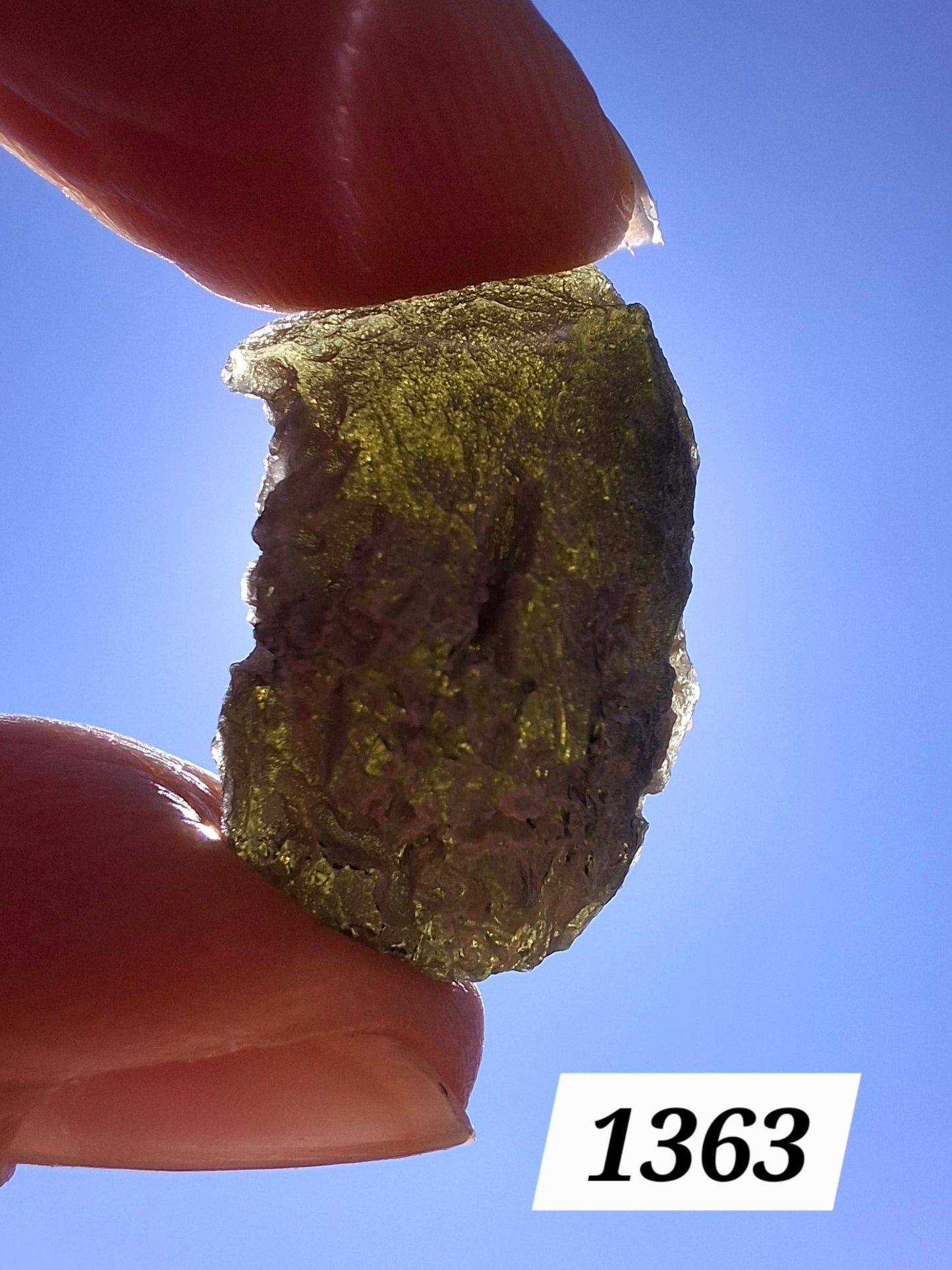 Moldavite Piece, SNOWFLAKE, FROSTED, BARTOCHOV, 4.30g, Tektite (Ref: 1363)