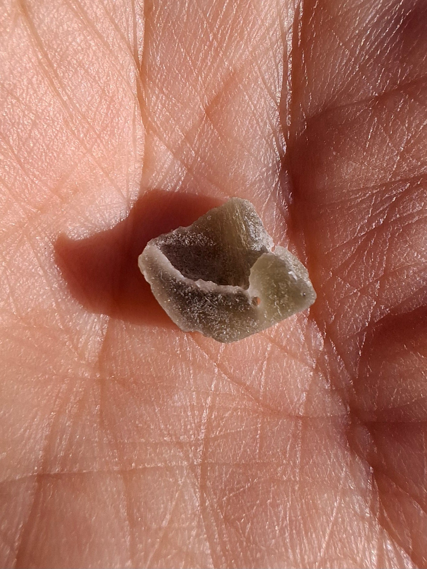Moldavite Piece, SNOWFLAKE, FROSTED, BRUSNA, 0.31g, Tektite (Ref: 1500)
