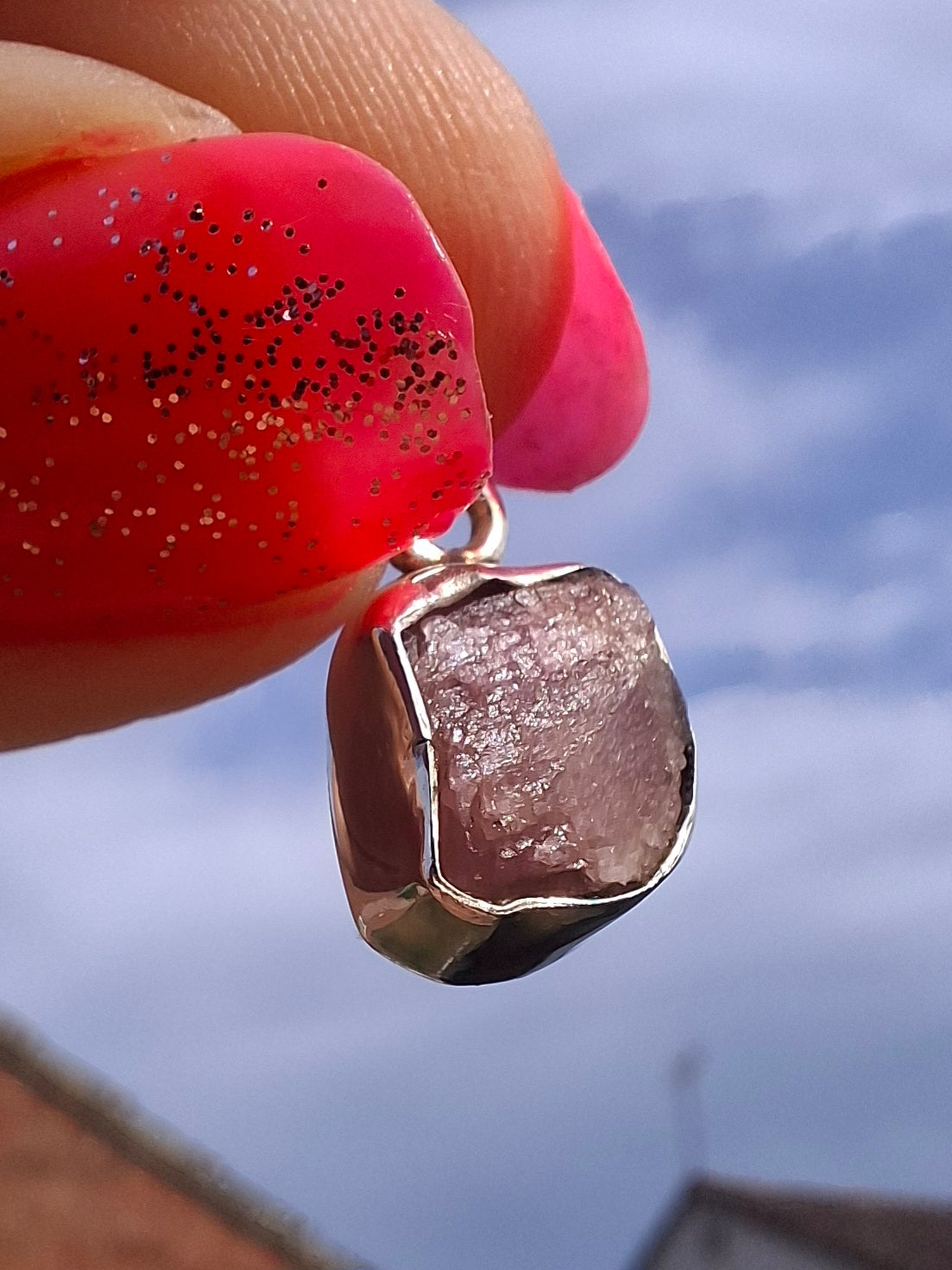 Pink Tourmaline Pendant, 925 Silver, Crystal (Ref: PT82)