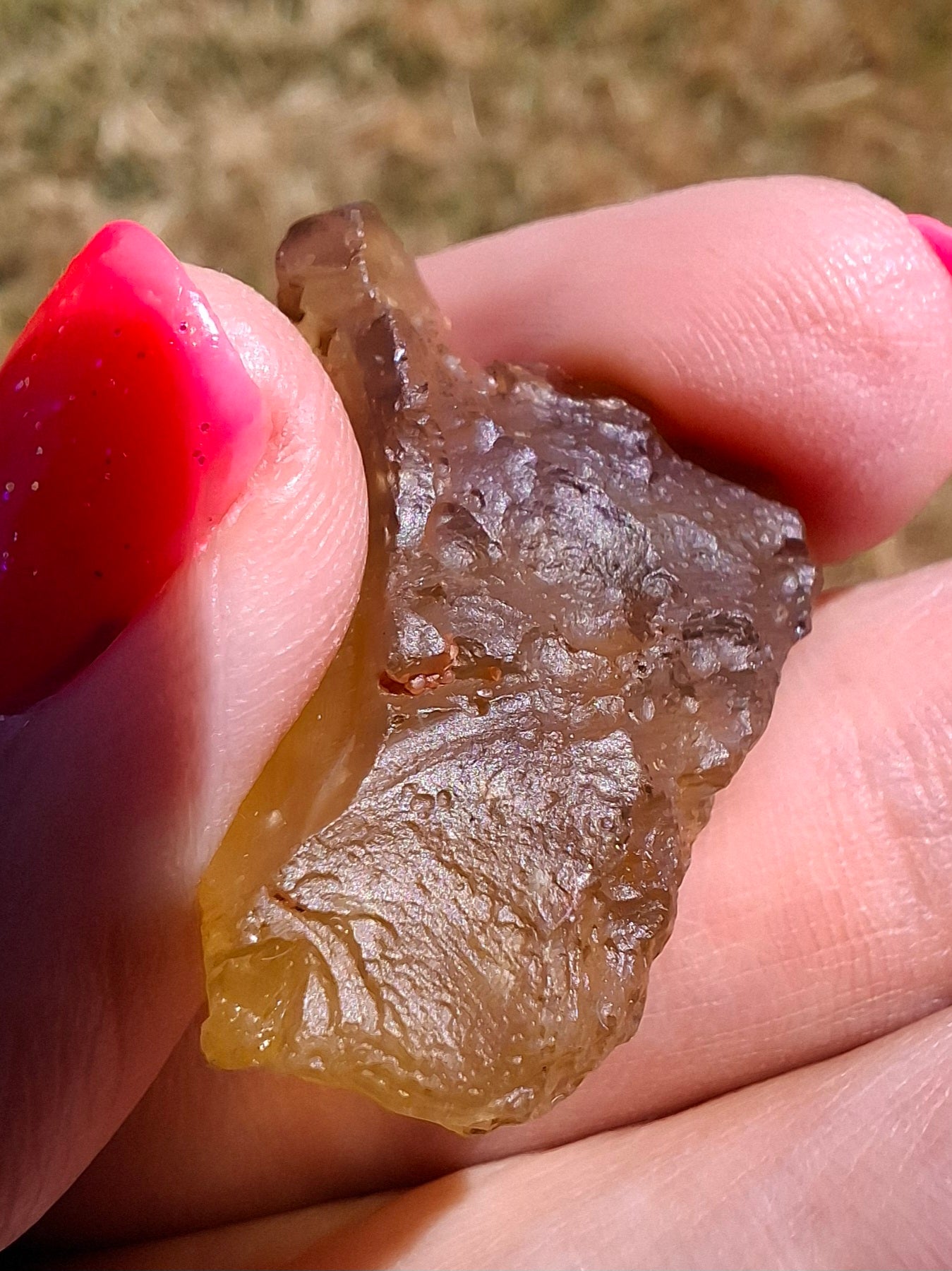 Libyan Desert Glass (darker) Piece, 7.36g, Tektite (Ref: L1357)