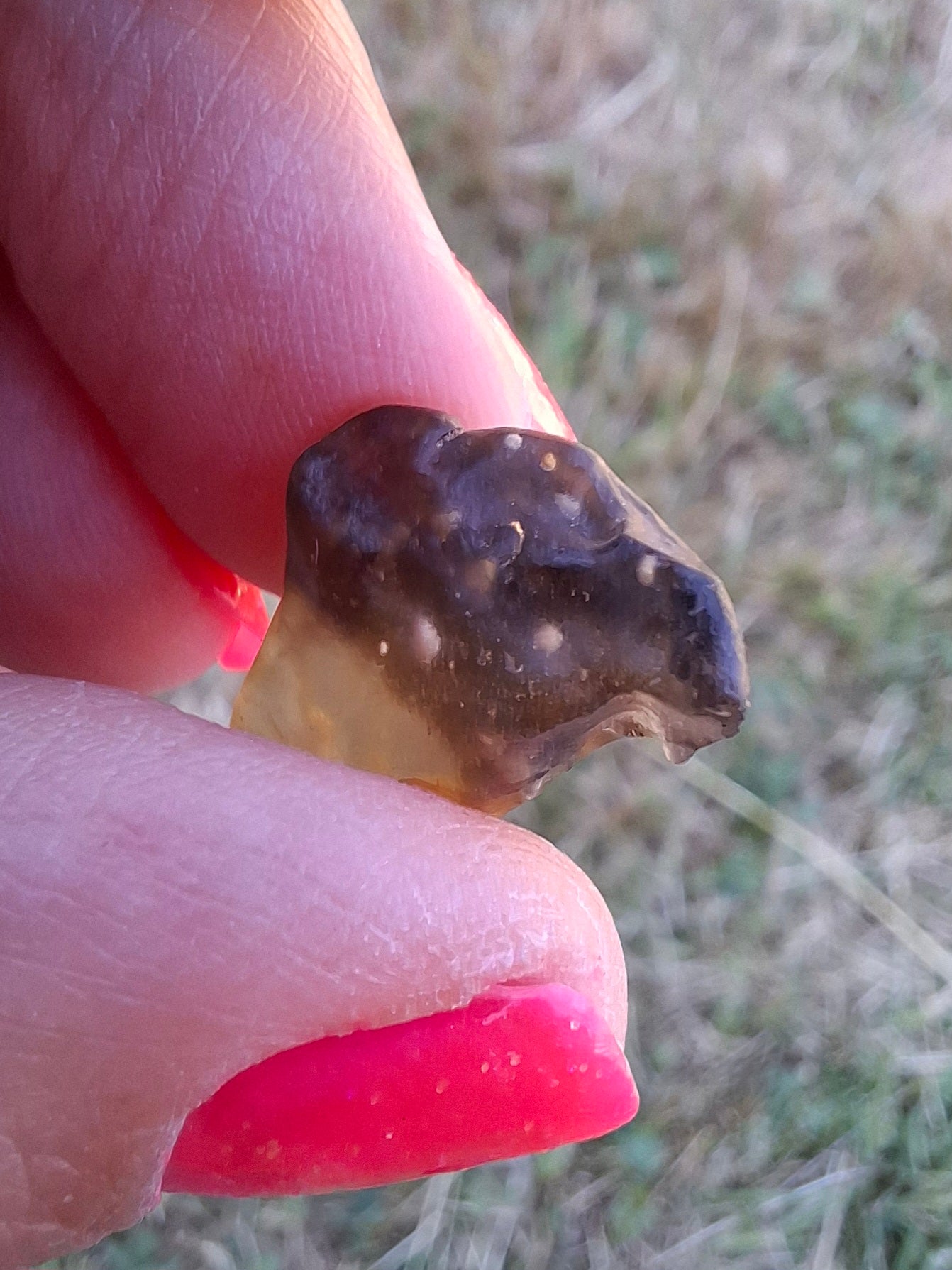 Libyan Desert Glass (darker) Piece, 2.29g, Tektite (Ref: L1359)