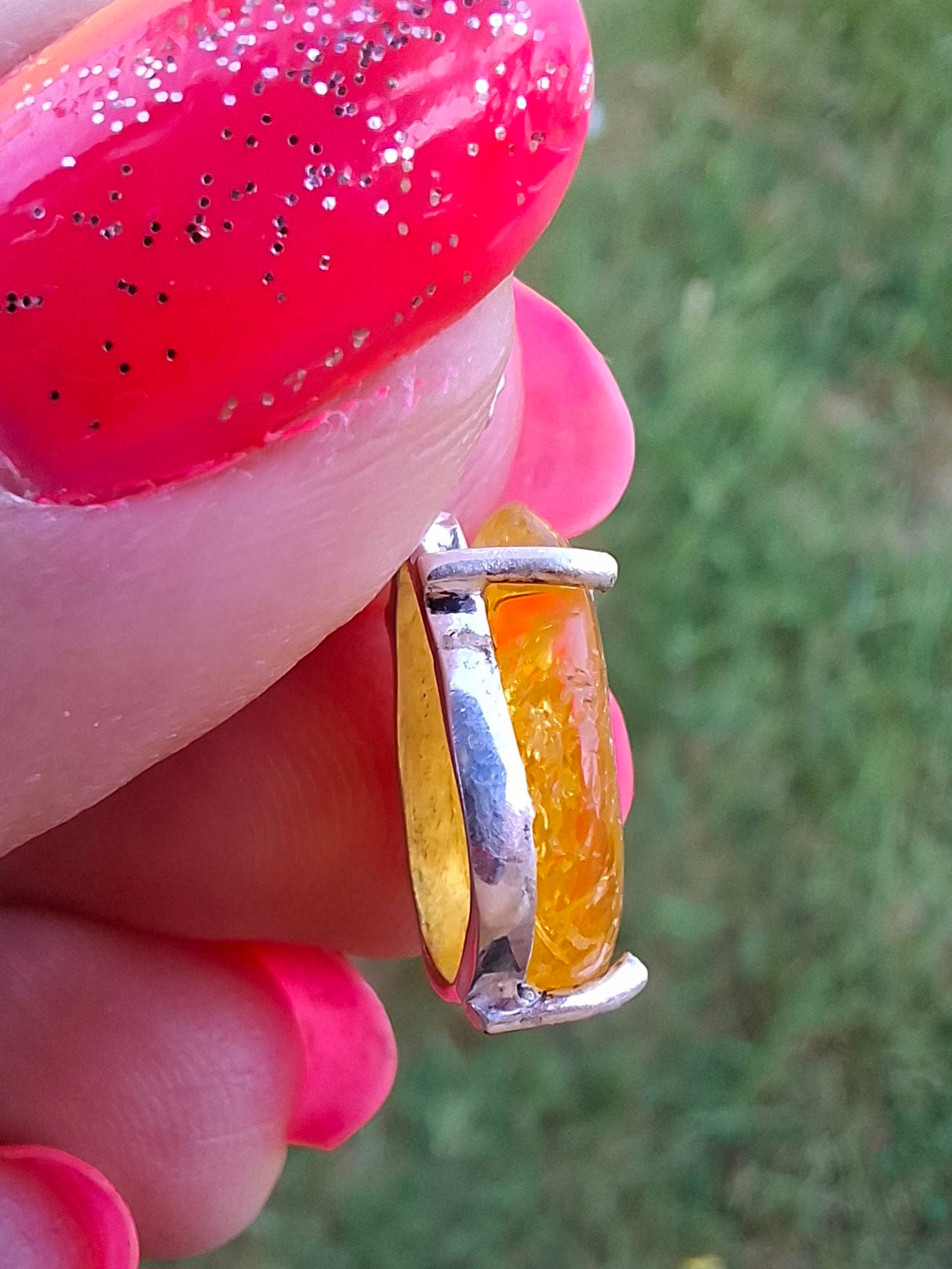 Baltic Amber Pendant, 925 Silver, Fossil (Ref: AP22)