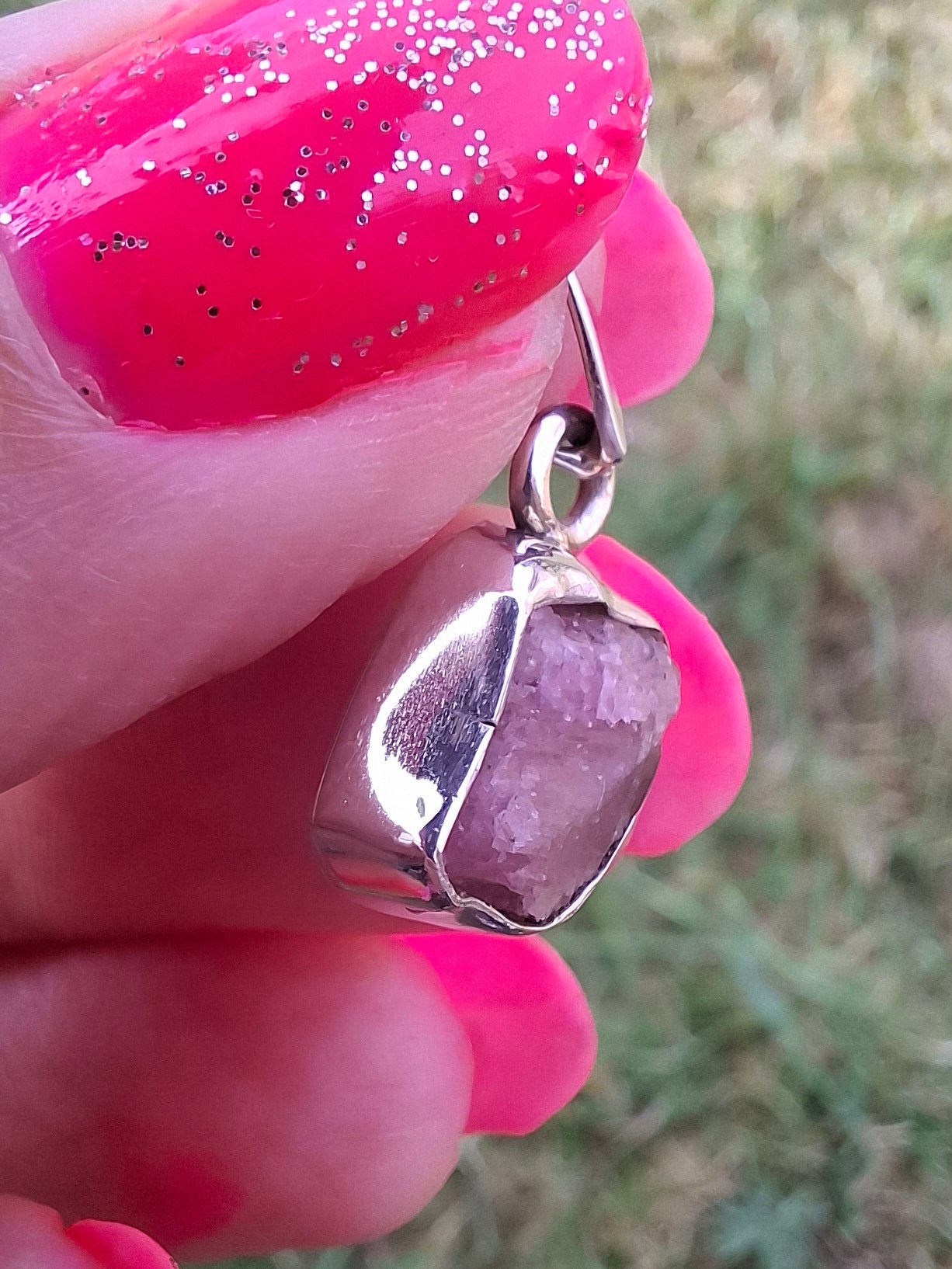 Pink Tourmaline Pendant, 925 Silver, Crystal (Ref: PT82)