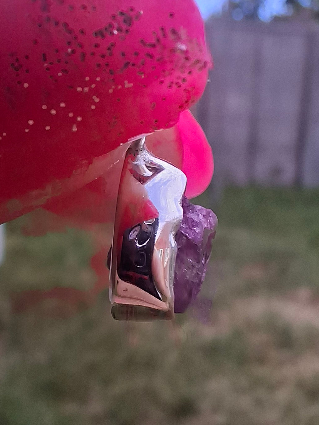 Pink Tourmaline Pendant, 925 Silver, Crystal (Ref: PT18)
