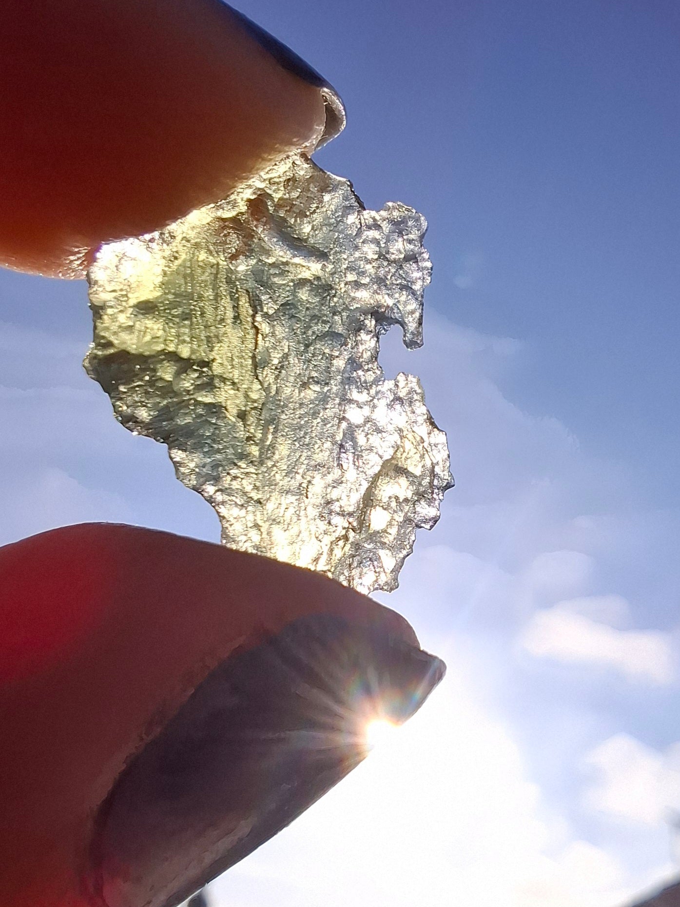 Moldavite Piece, 0.80g, Tektite (Ref: 1397)