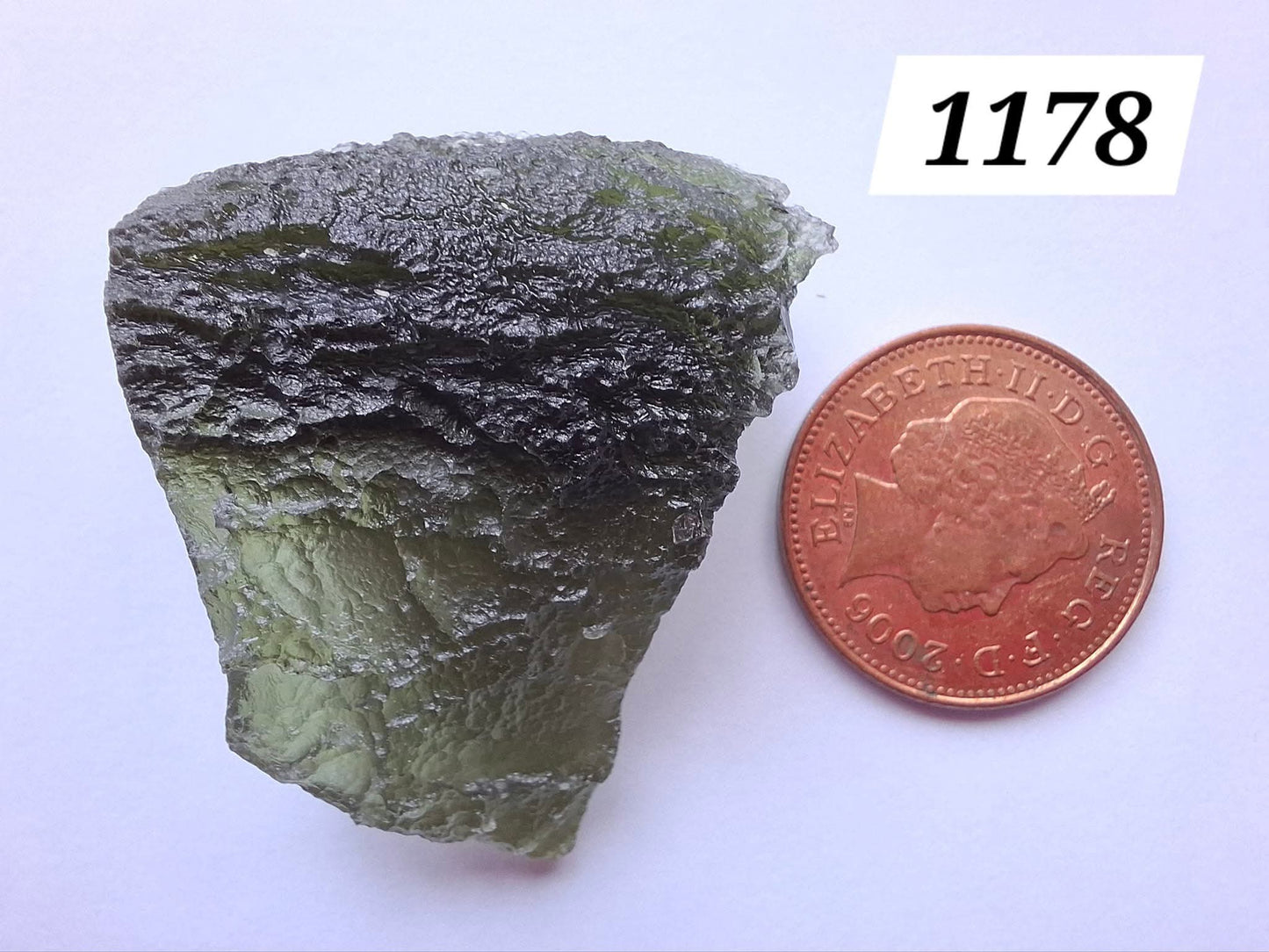 Moldavite Piece, SLAVCE, 13.52g, Tektite (Ref: 1178)