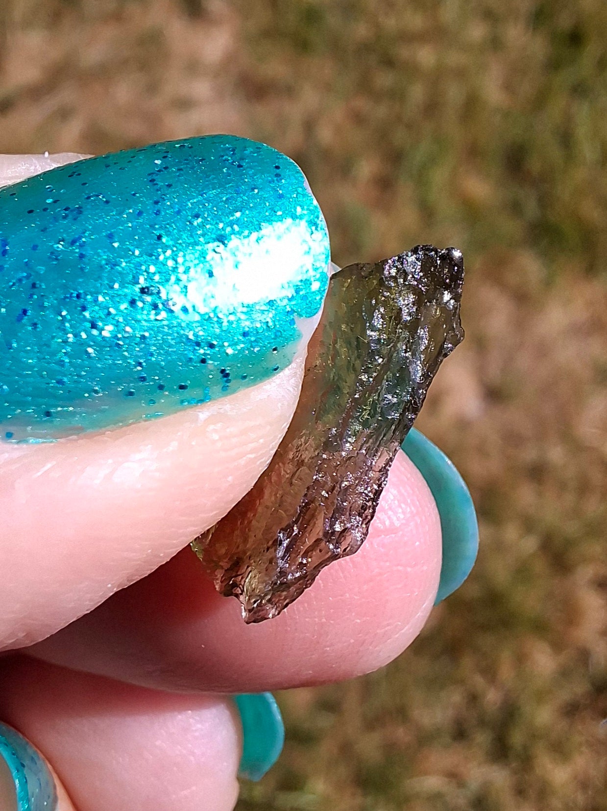 Moldavite Piece, 0.44g, Tektite (Ref: 1420)