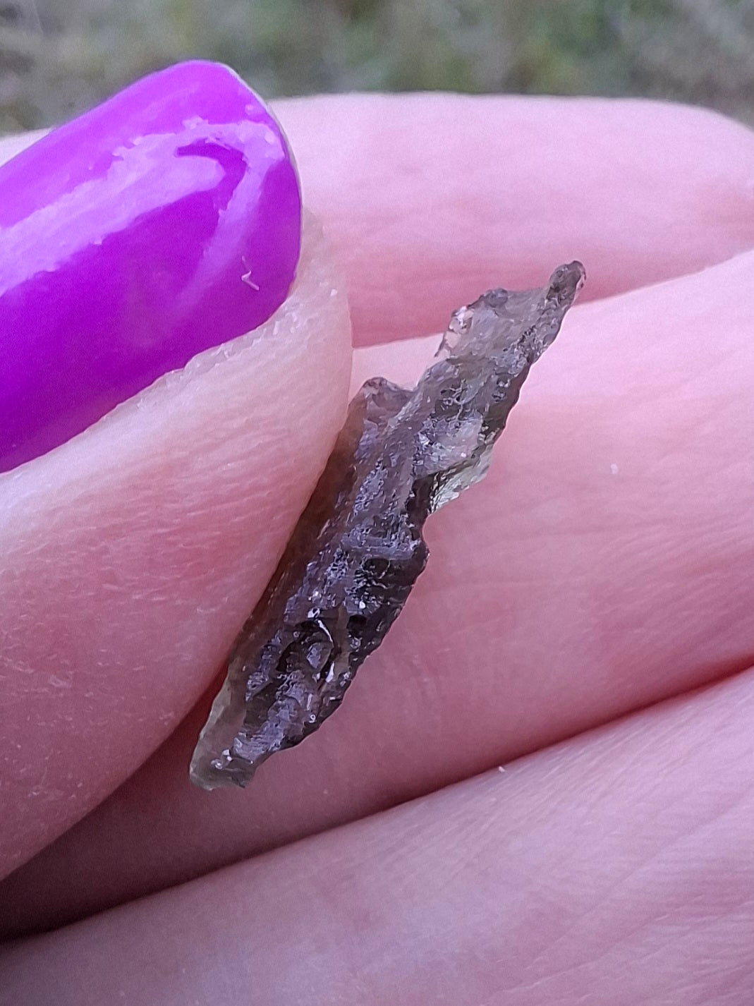 Moldavite Piece, 0.43g, Tektite (Ref: 1435)