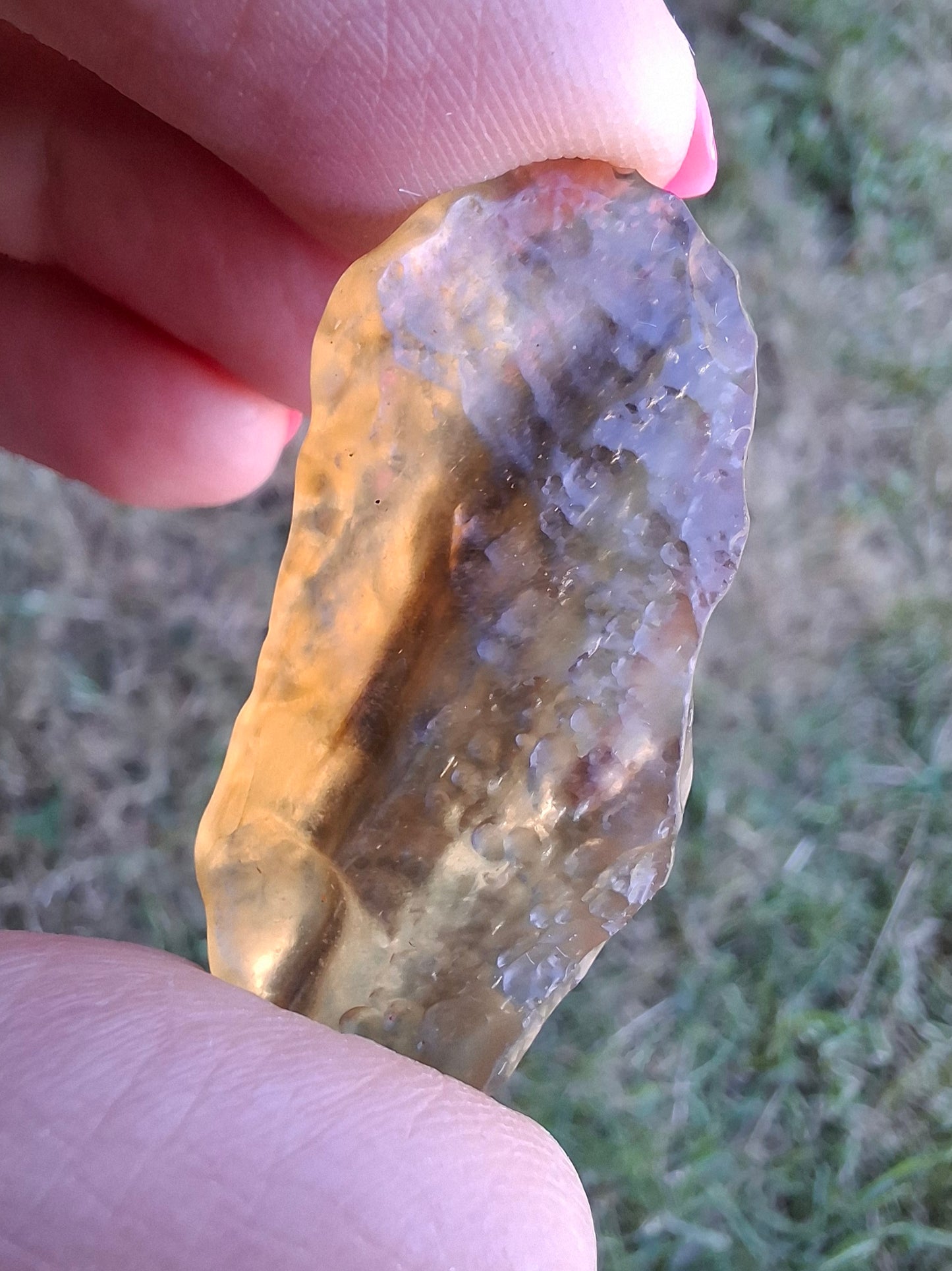 Libyan Desert Glass (darker) Piece, 8.76g, Tektite (Ref: L1367)